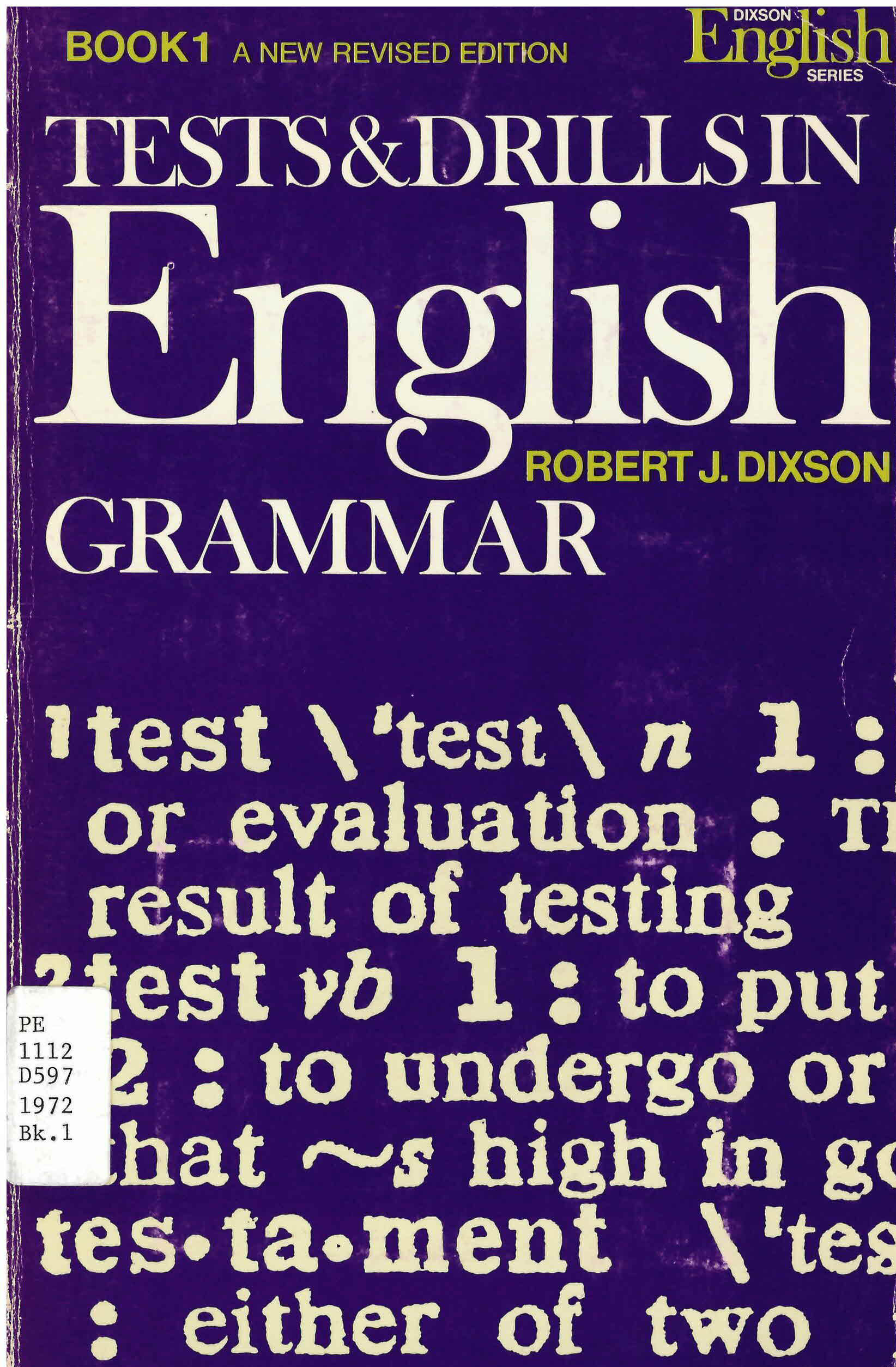Tests and drills in English grammar