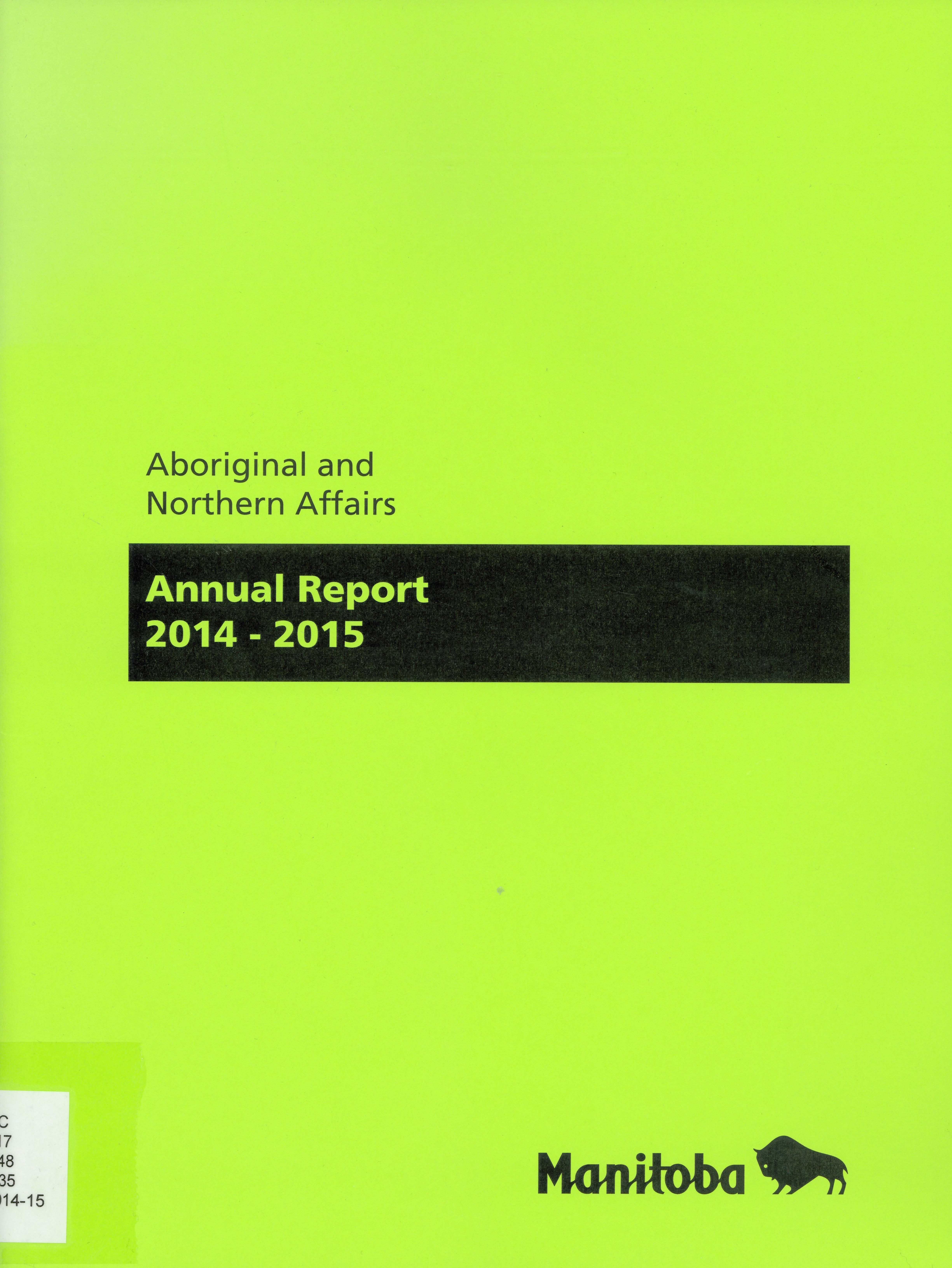 Aboriginal and Northern Affairs annual report