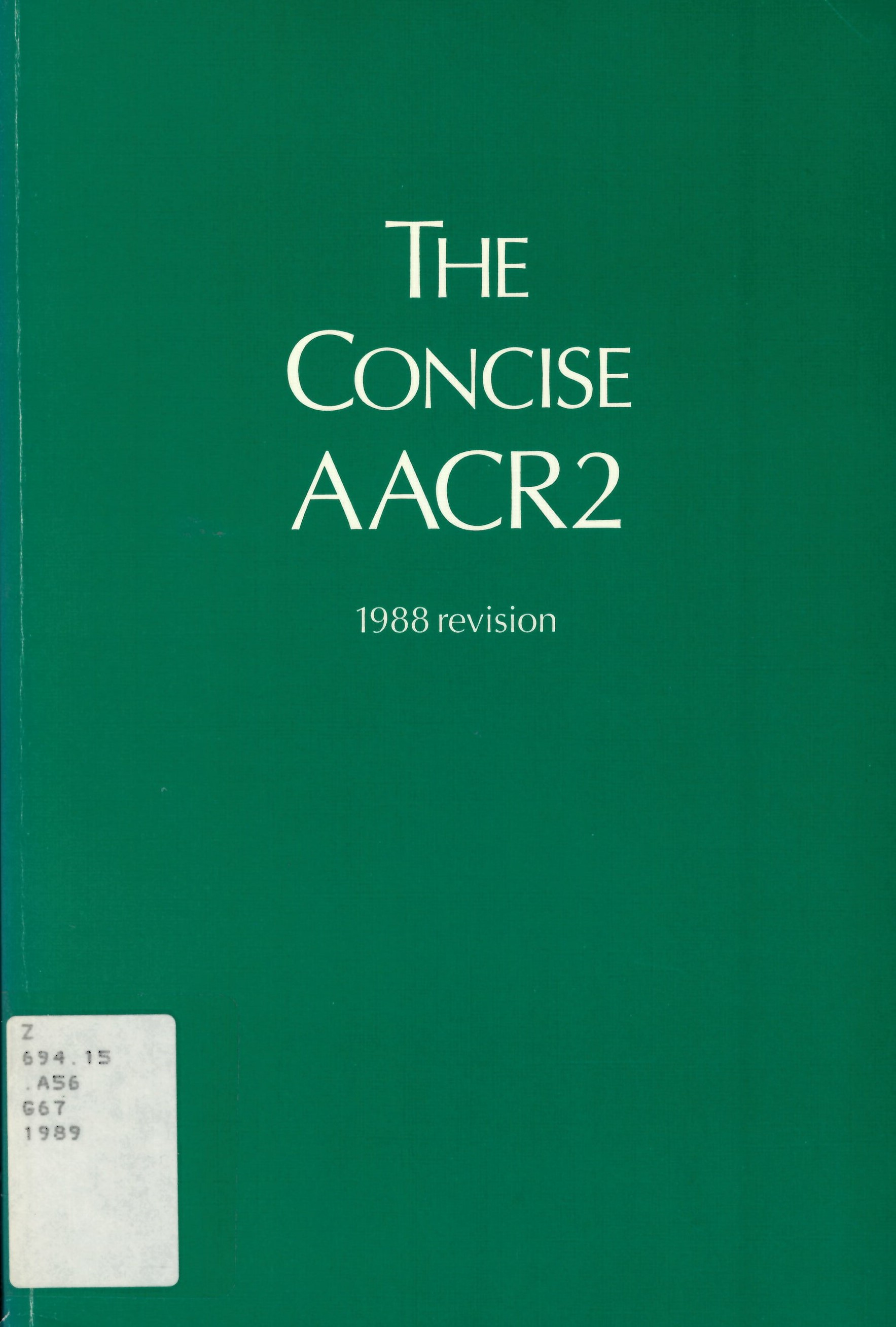 Concise AACR2 - 1988 revision