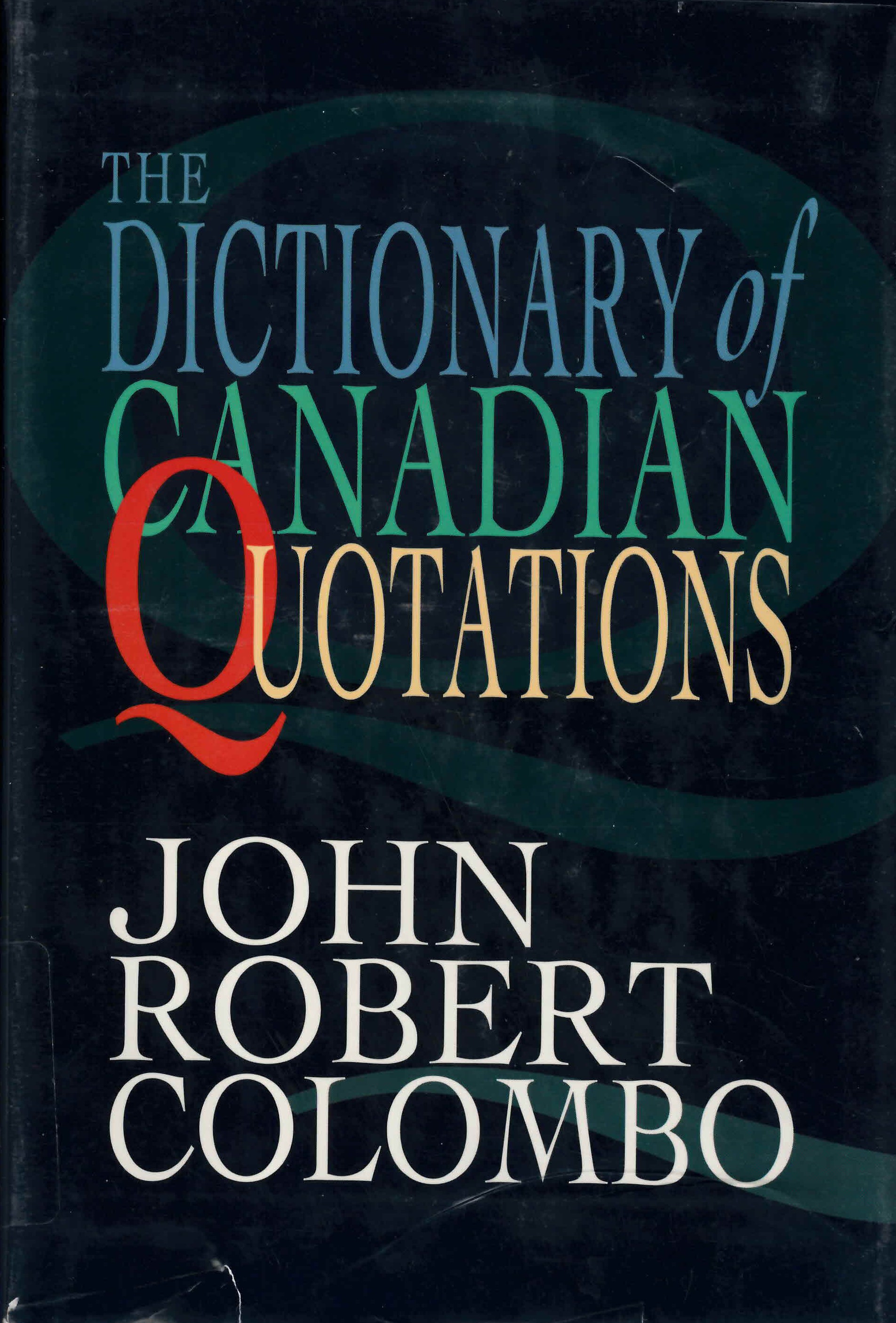 Dictionary of Canadian quotations