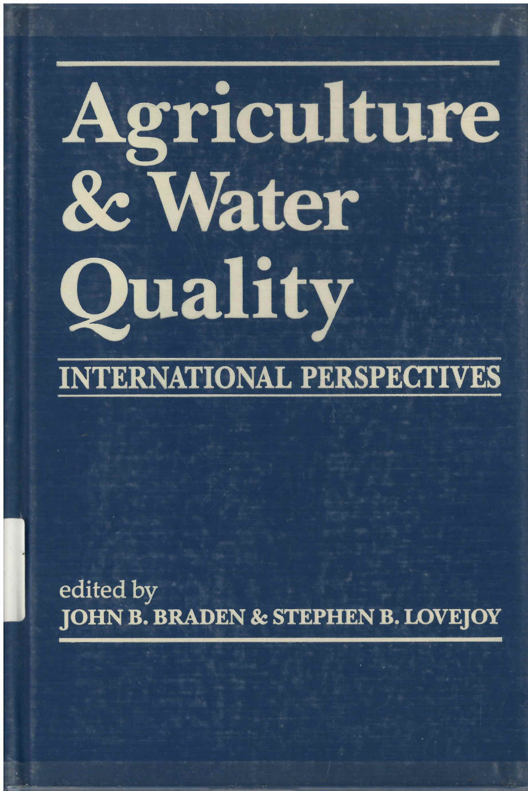 Agriculture and water quality : international perspectives
