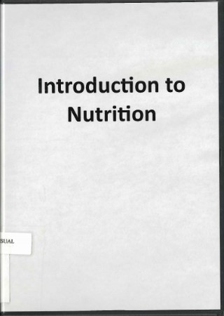 Introduction to nutrition