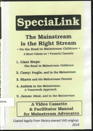 SpeciaLink: the mainstream is the right stream : on the road to mainstream childcare