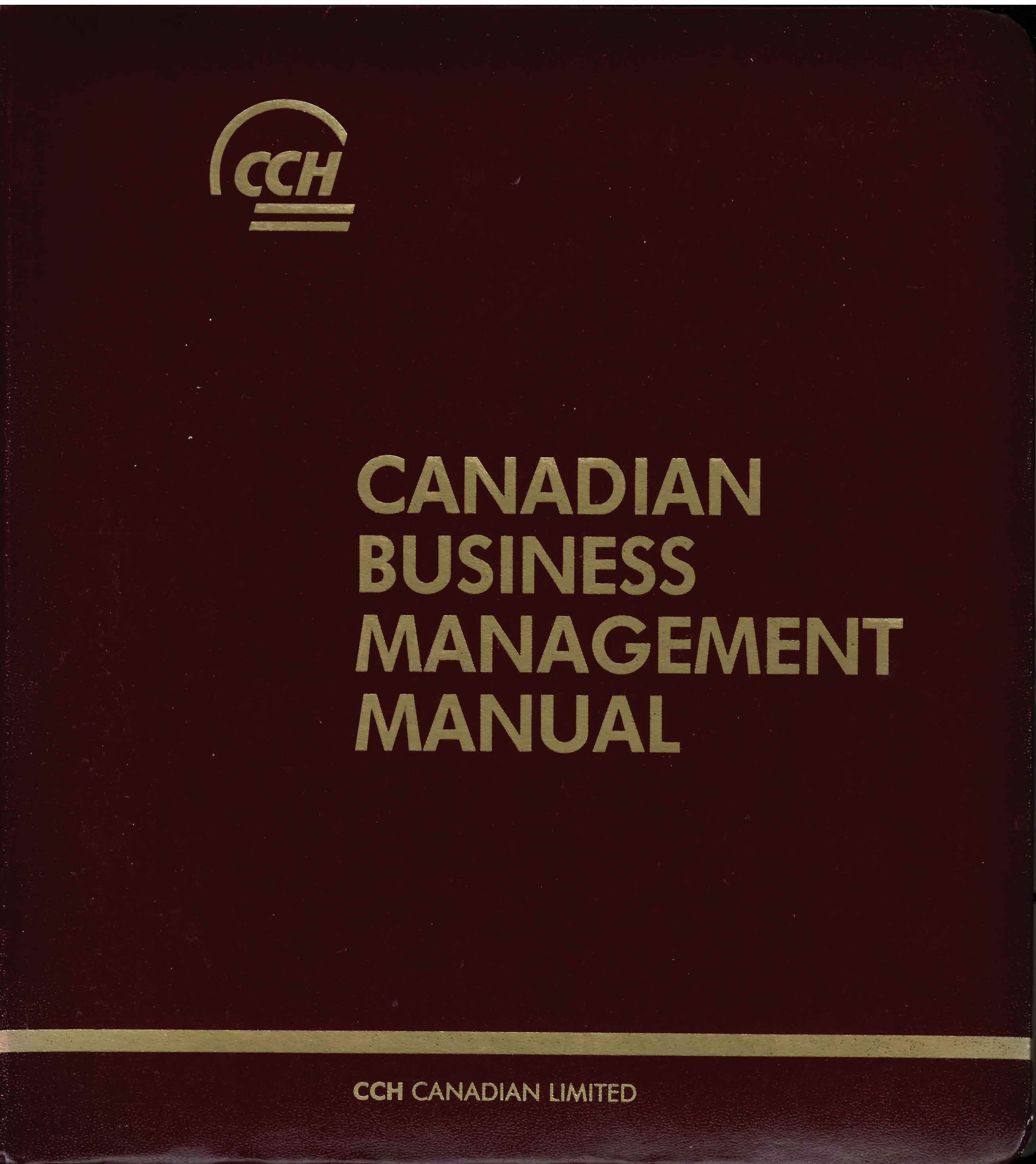 Canadian business management manual.