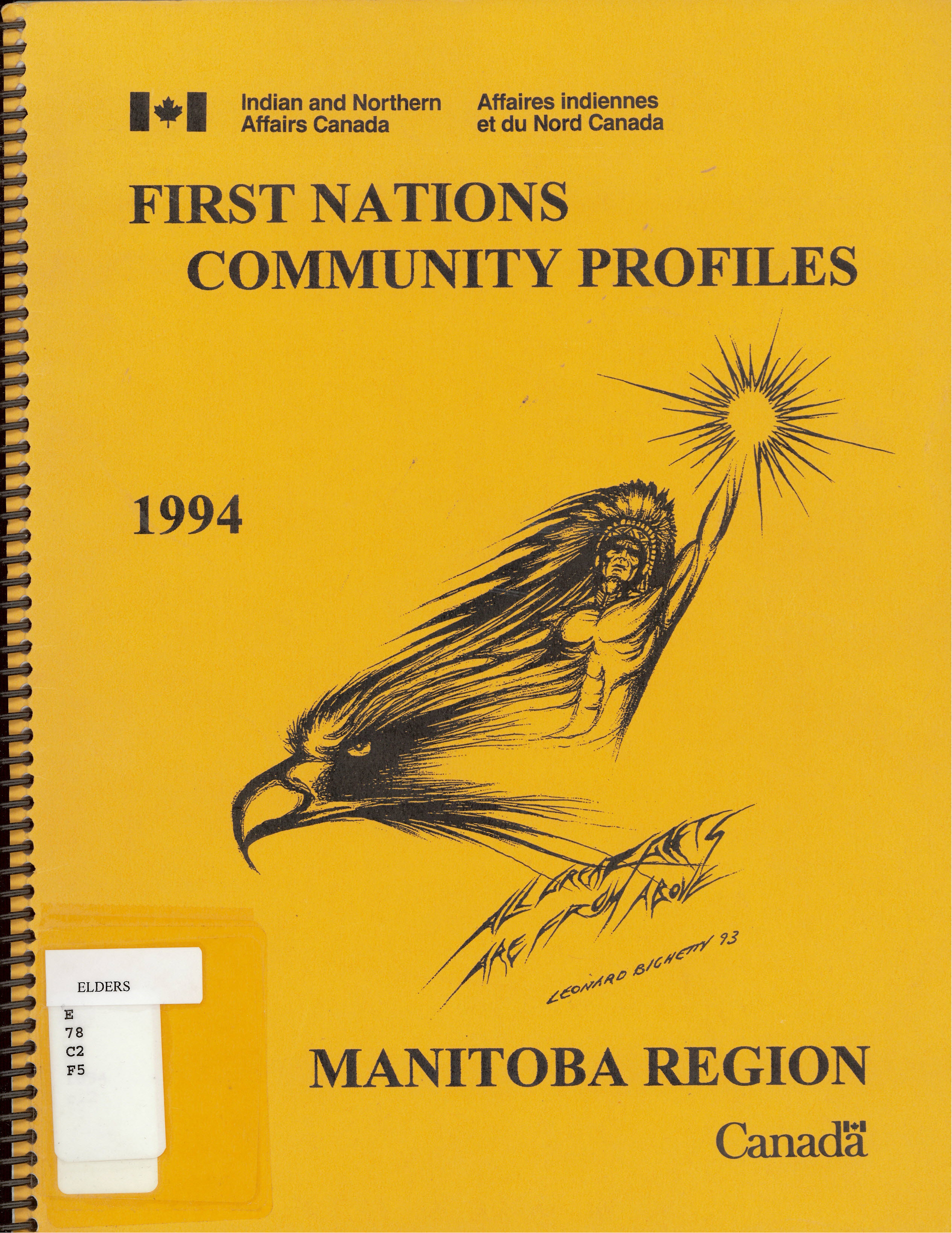 First Nations Community profiles, Manitoba region. --