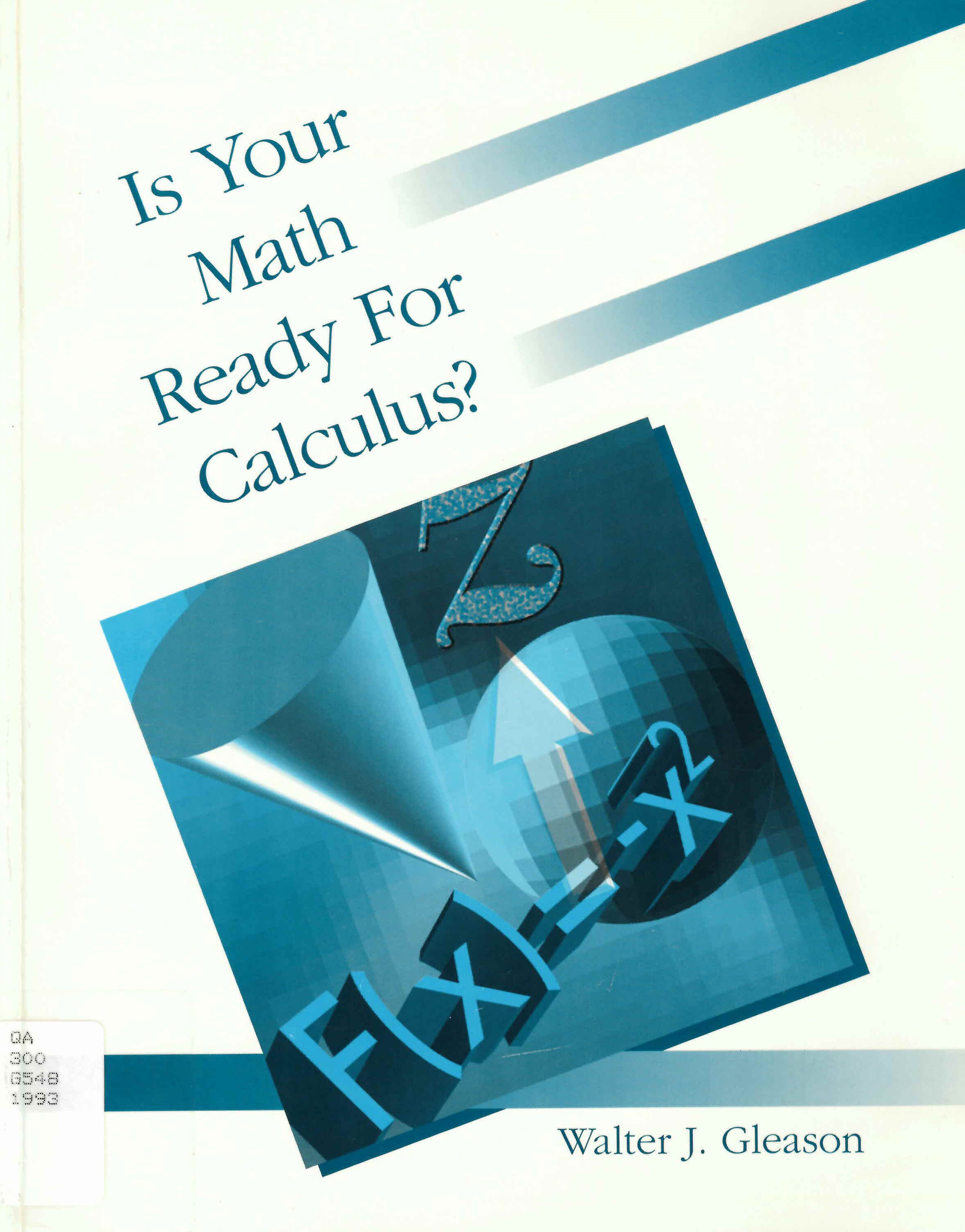 Is your math ready for calculus?