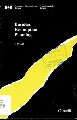 Business resumption planning: : a guide /
