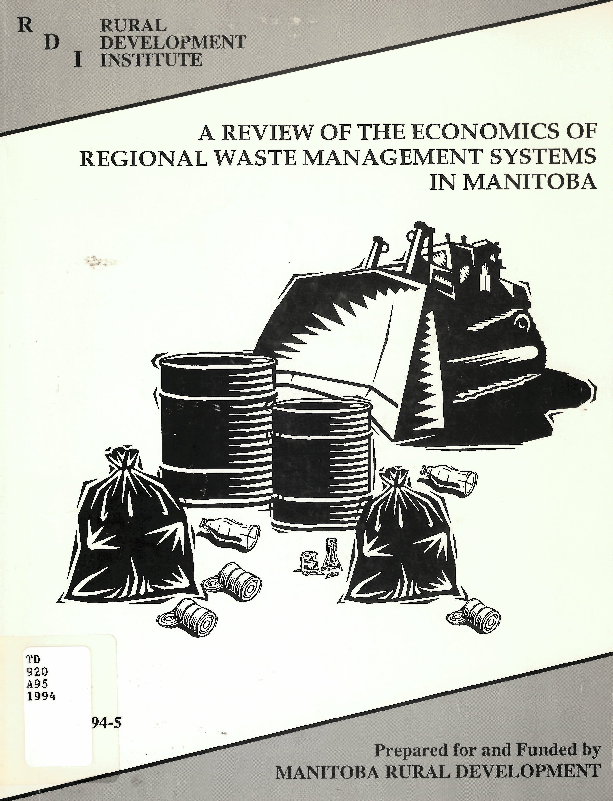 A review of the economics of regional waste management systems in Manitoba
