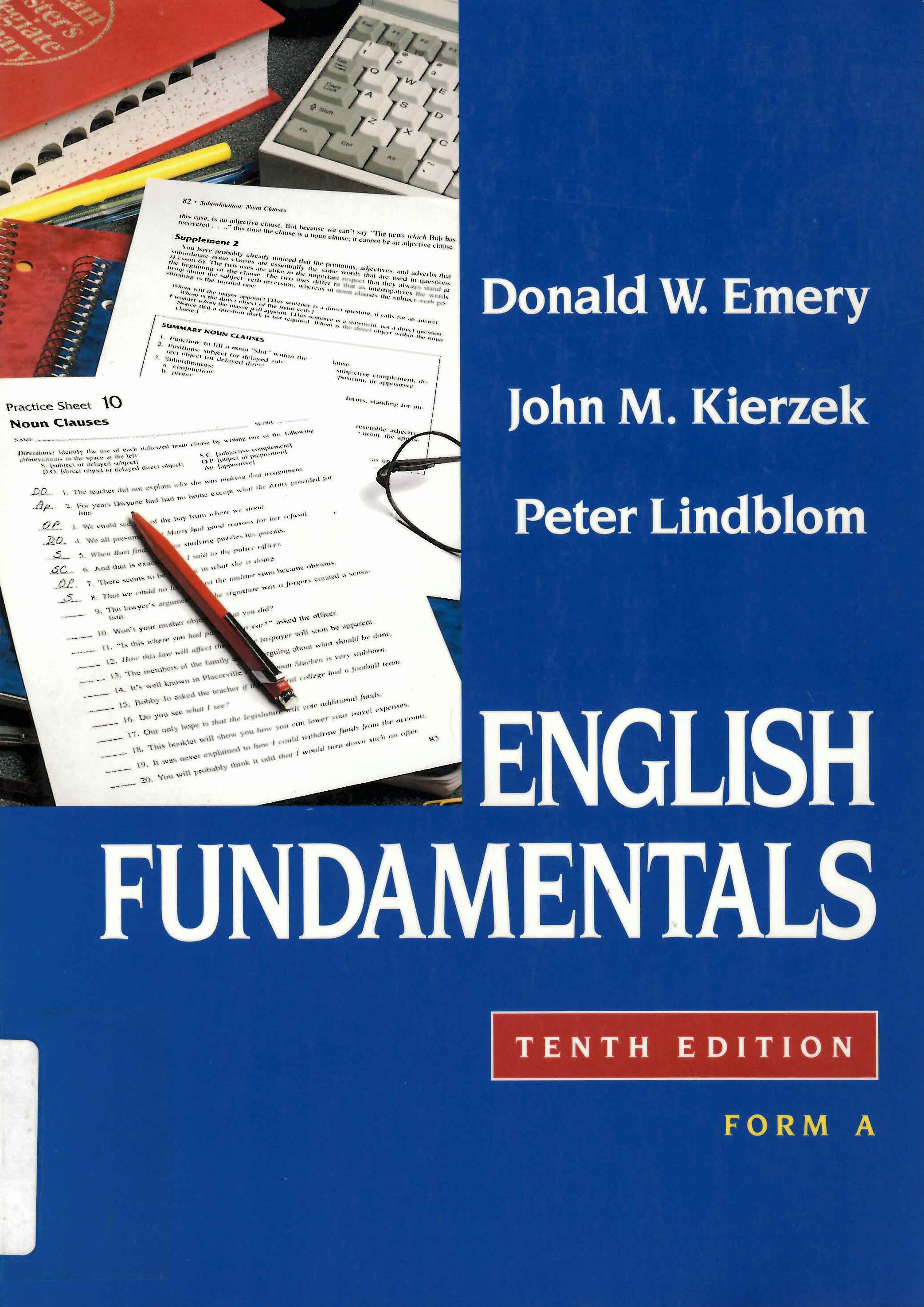 English fundamentals, form A
