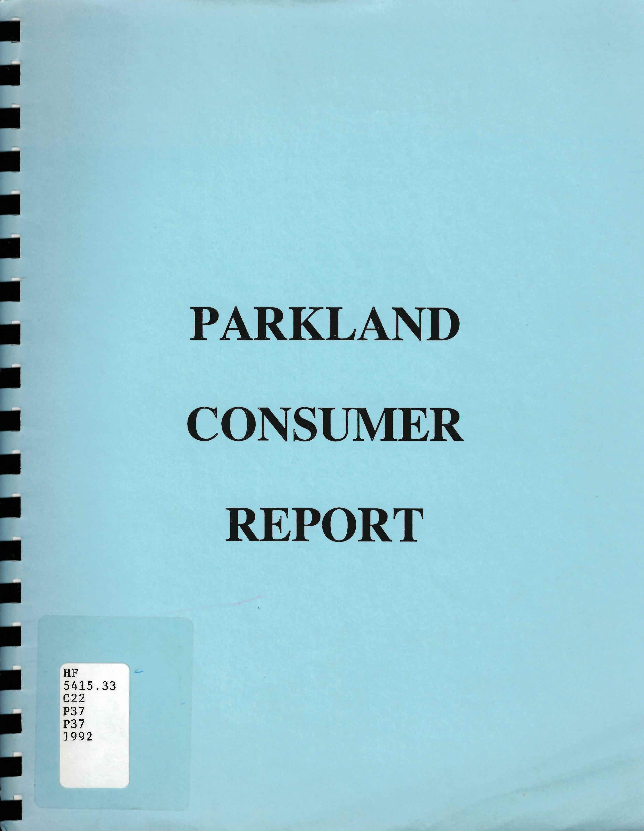 Parkland consumer report