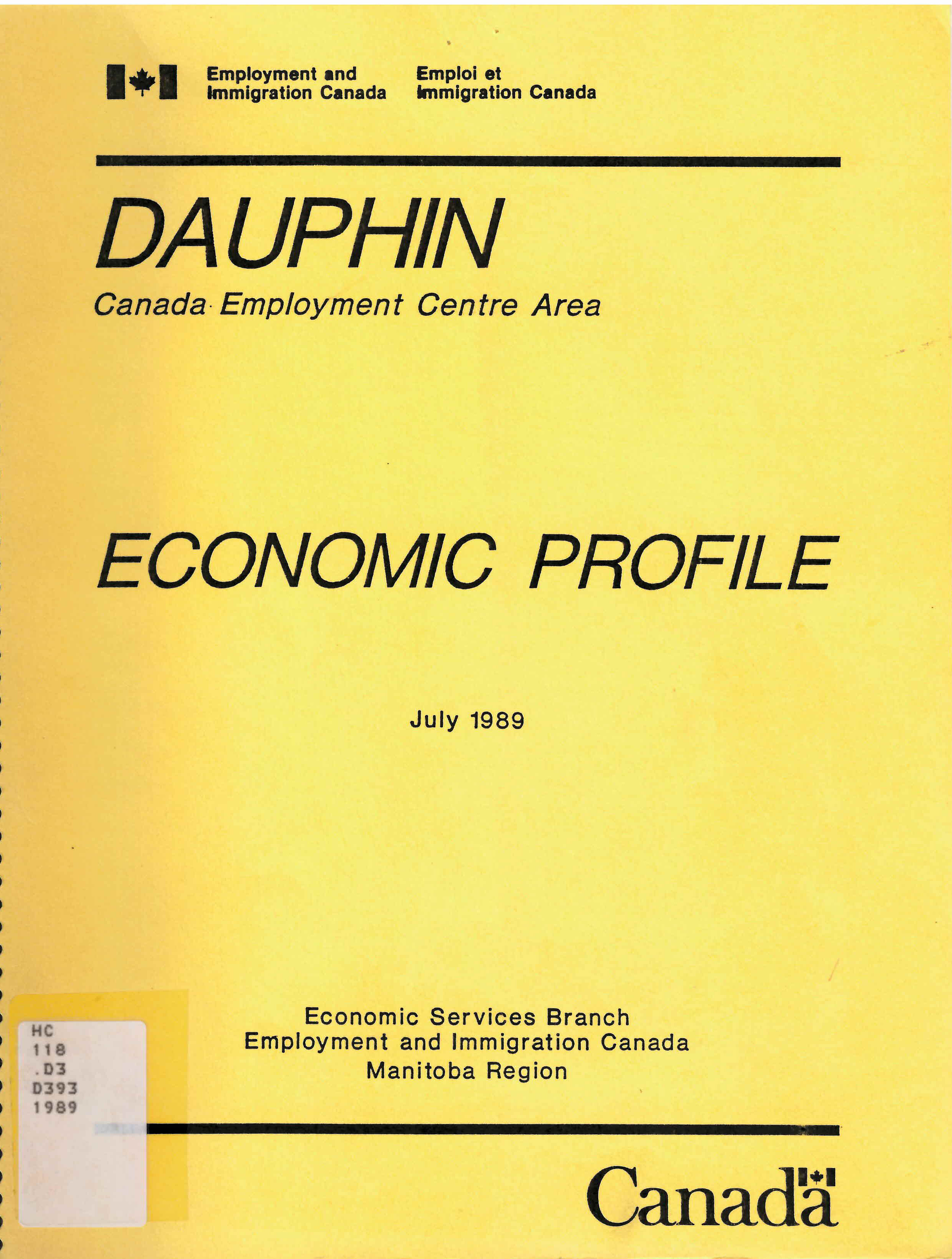 Dauphin Canada Employment Centre Area economic profile