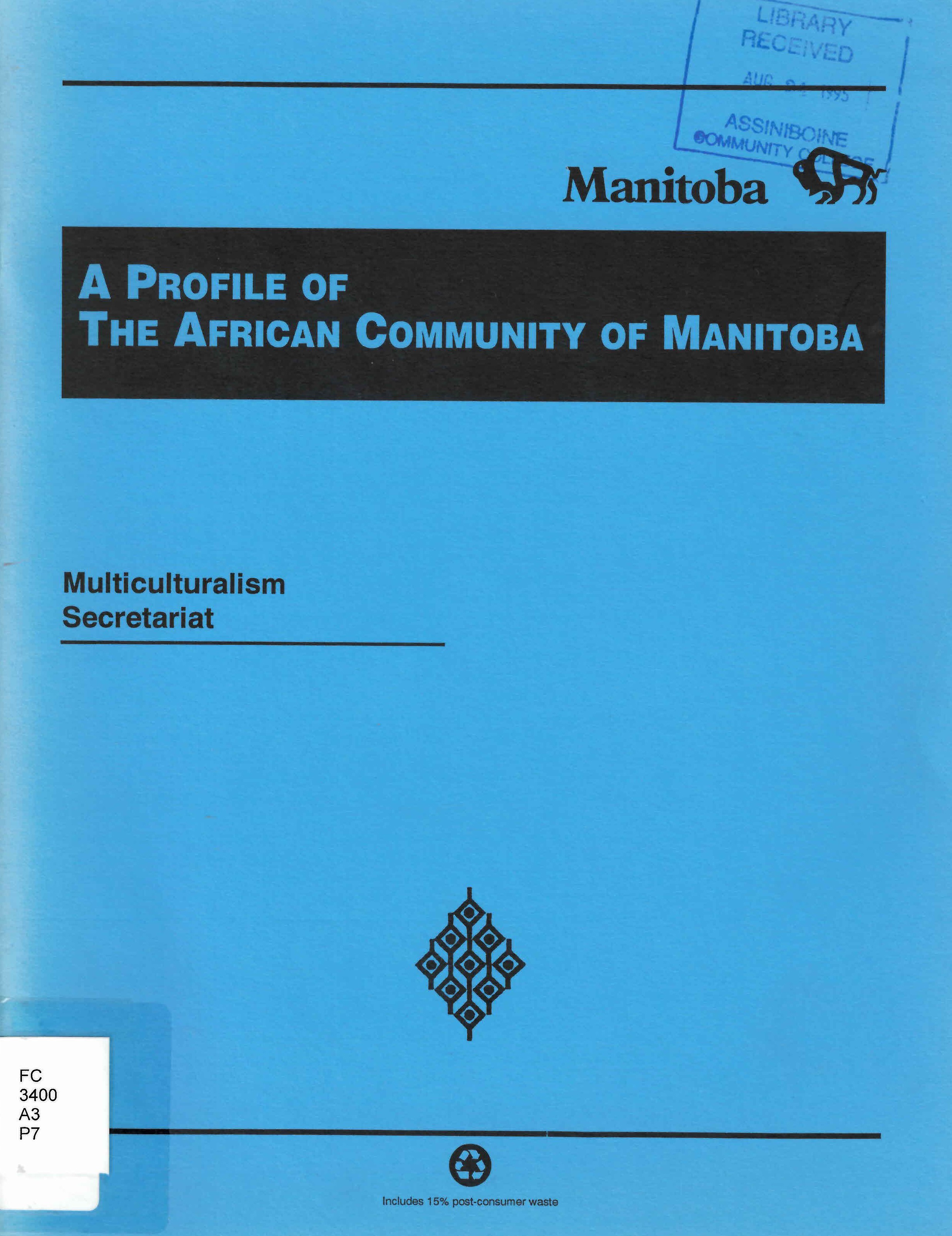 A profile of the African community of Manitoba