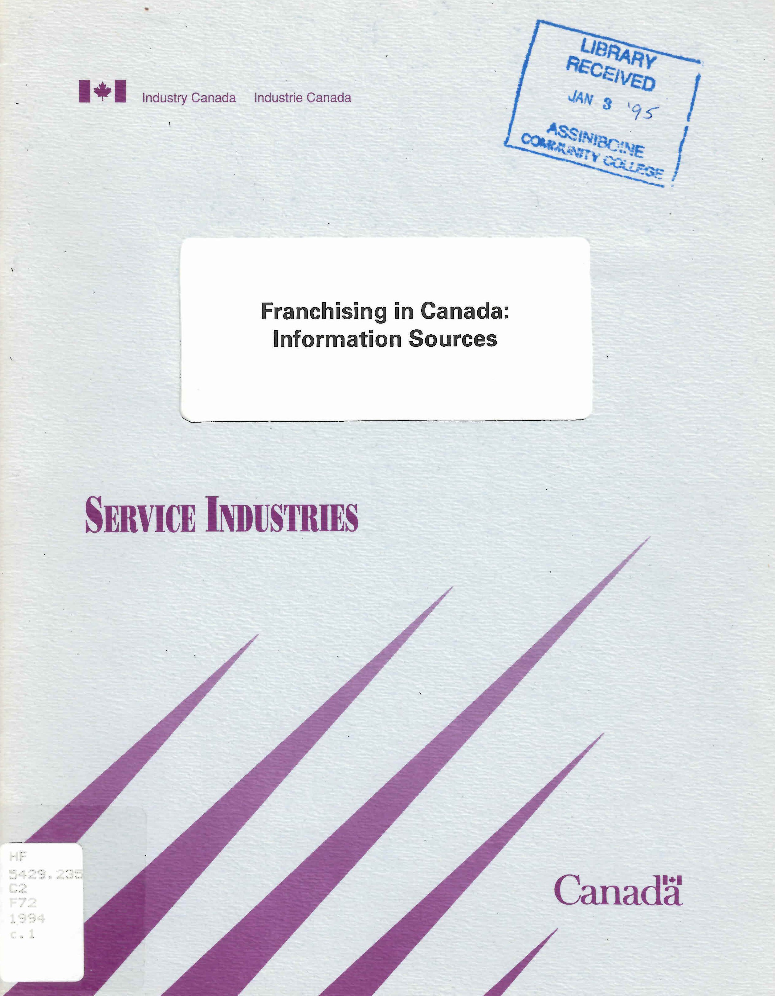 Franchising in Canada : information sources