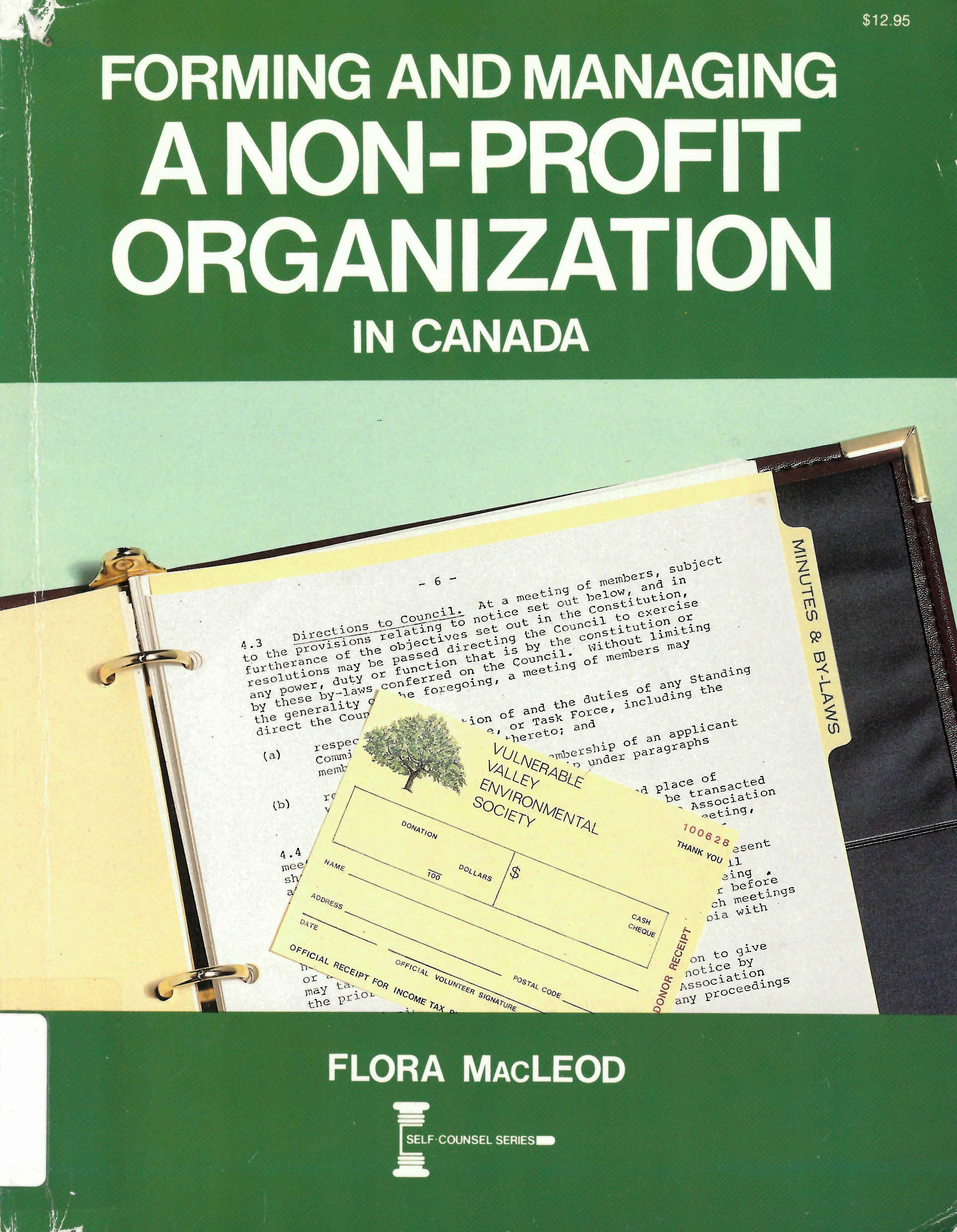 Forming and managing a non-profit organization in Canada