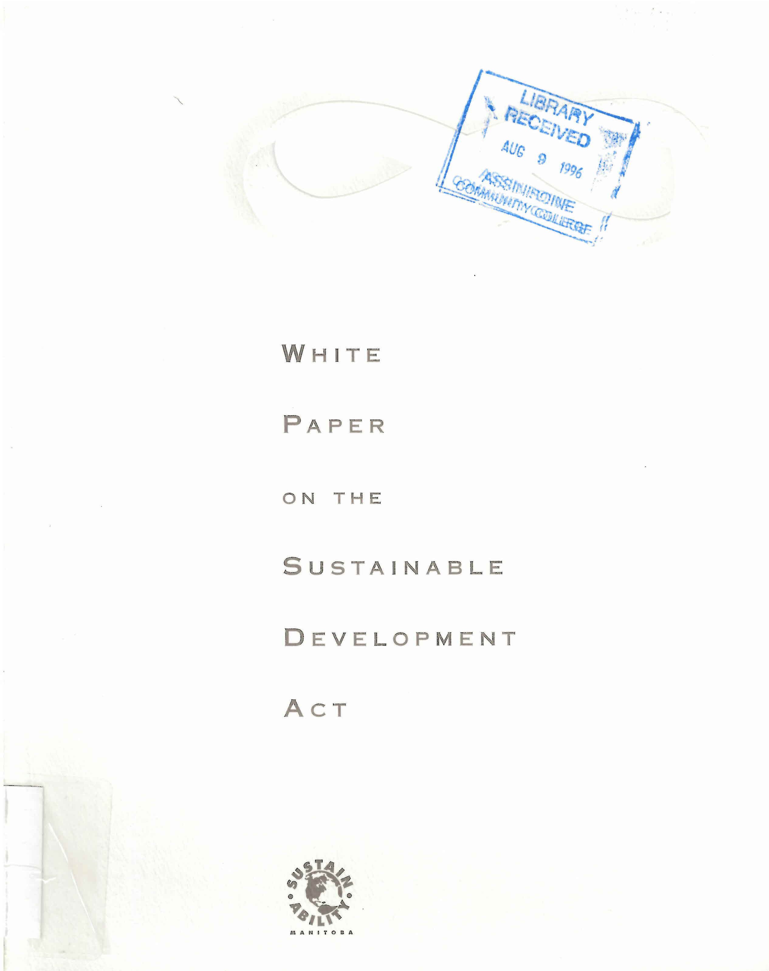 White paper on the Sustainable Development Act.