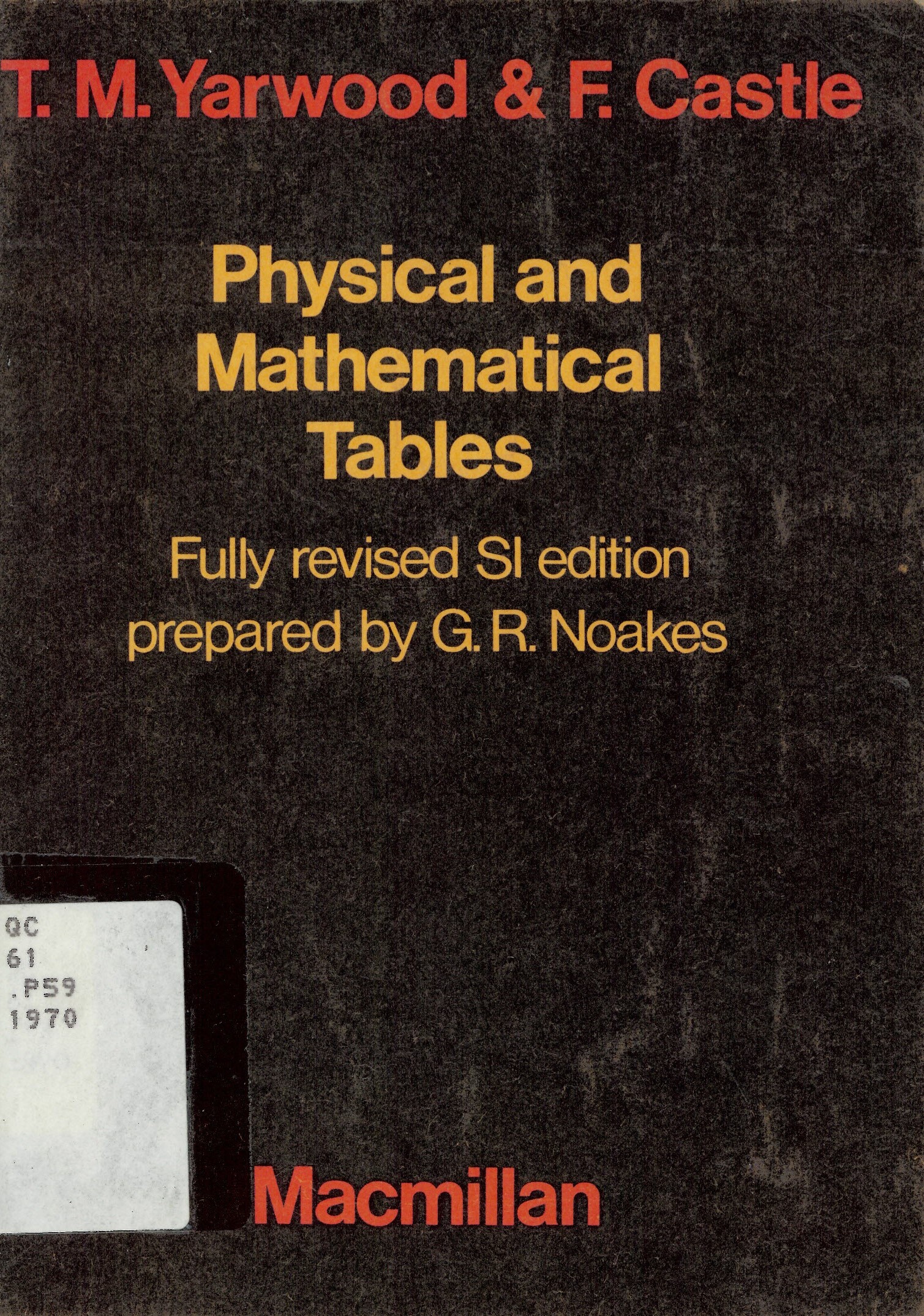 Physical and mathematical tables