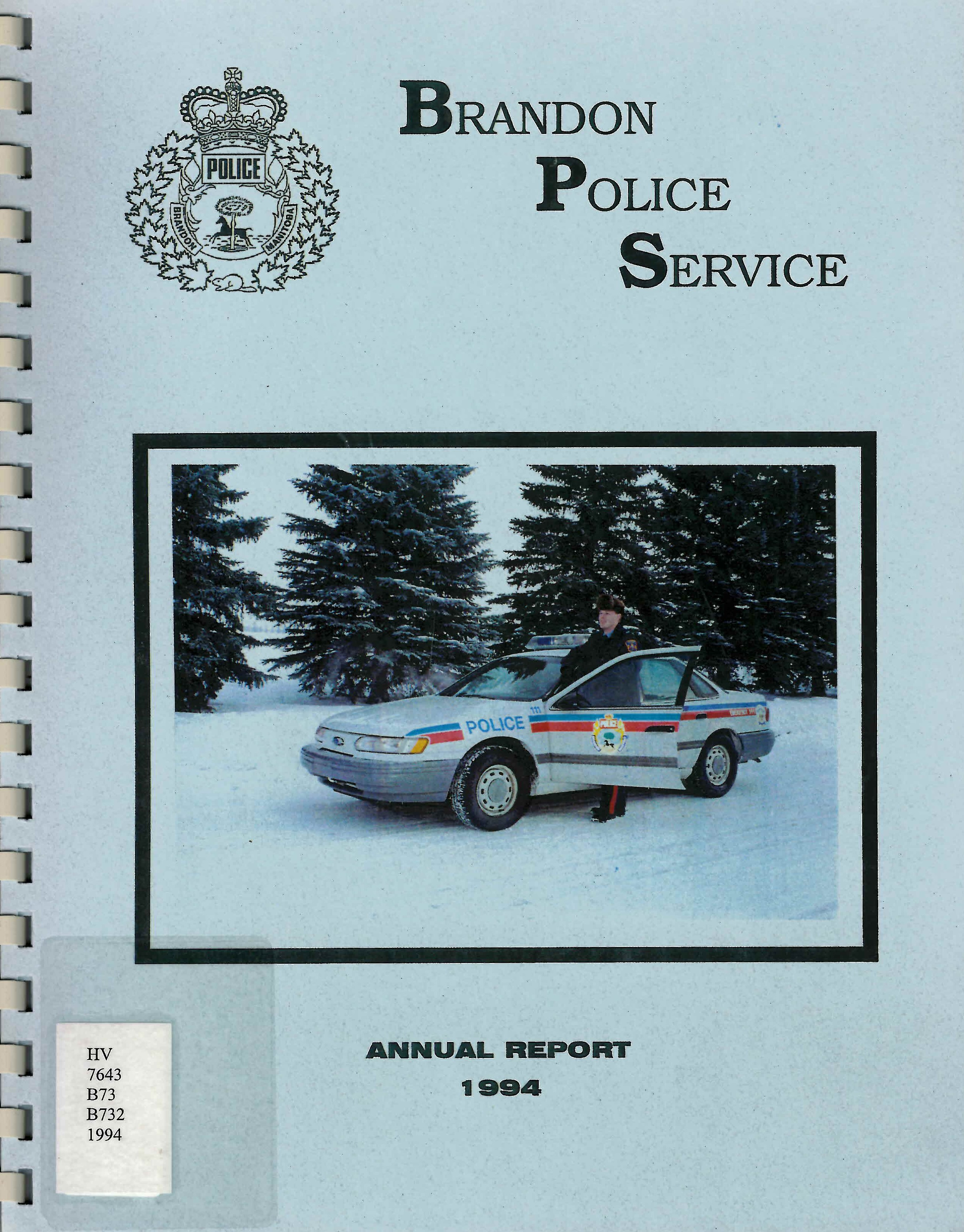 Brandon Police Service annual report