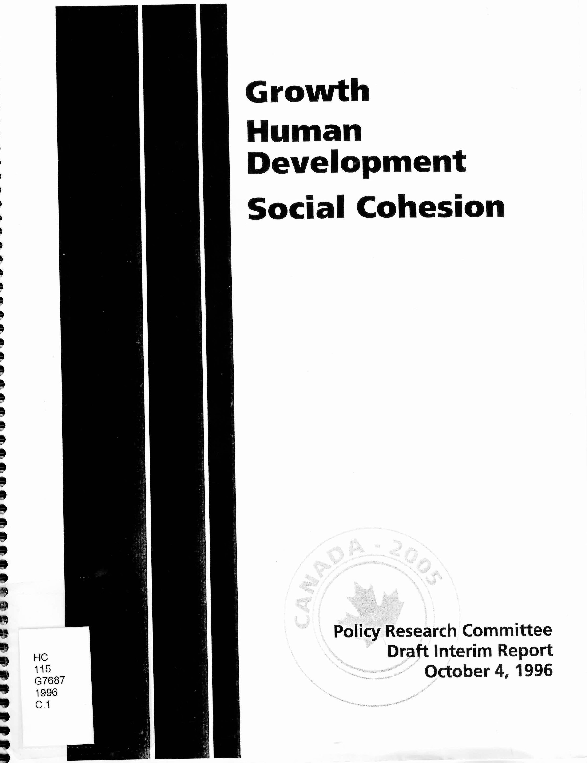 Growth, human development, social cohesion