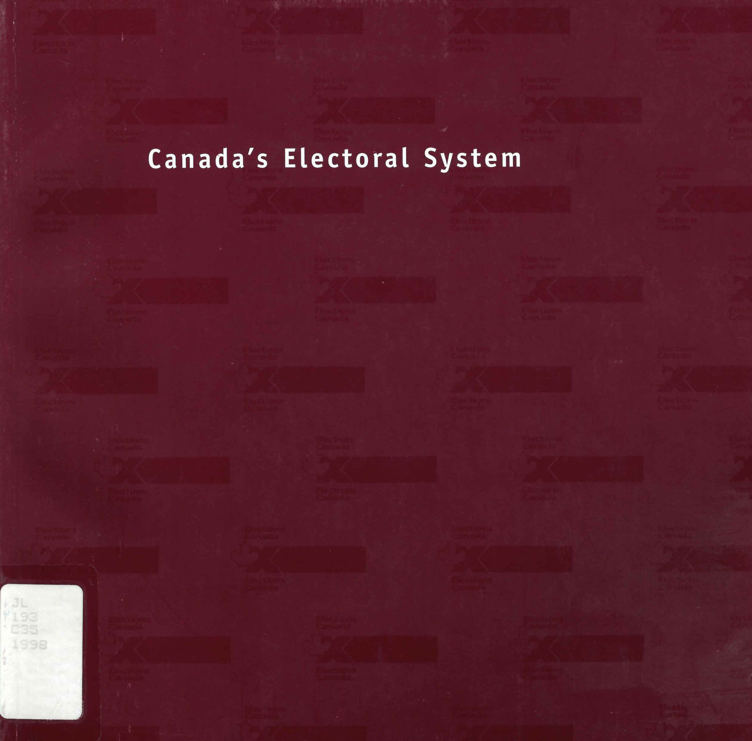 Canada's electoral system.