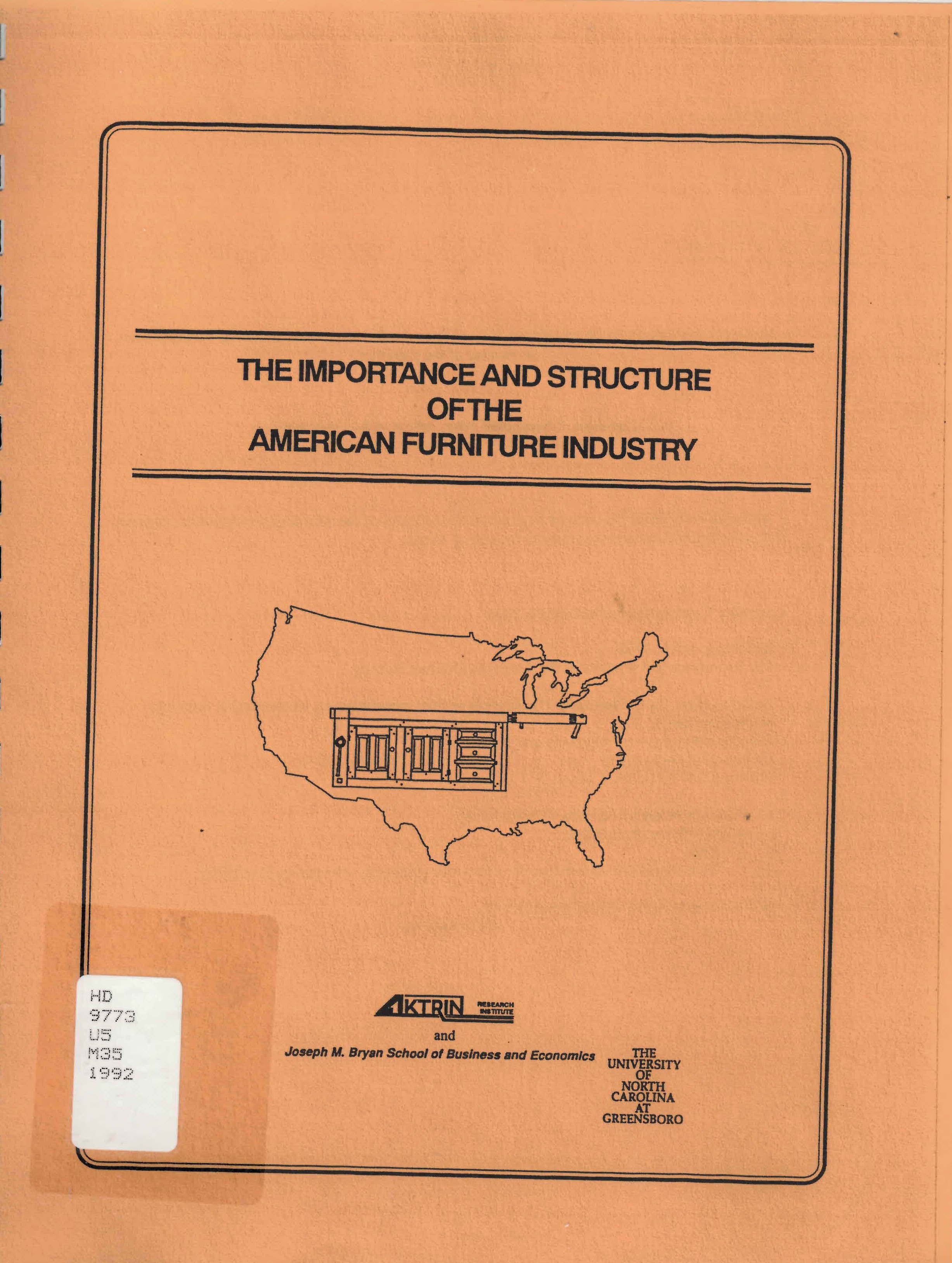 The importance and structure of the American furniture industry.