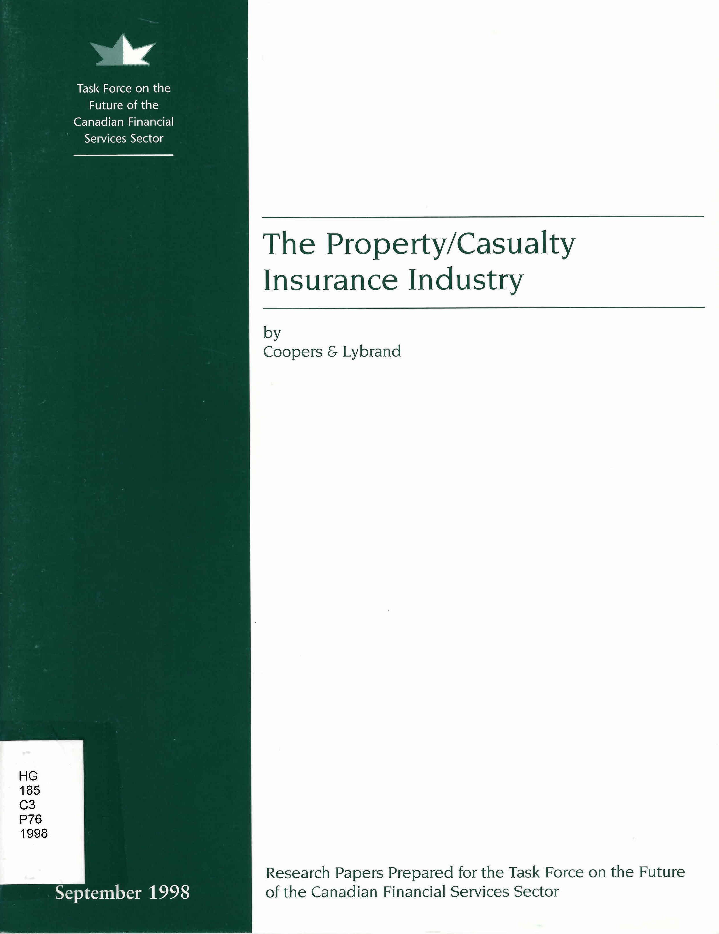 The property/casualty insurance industry