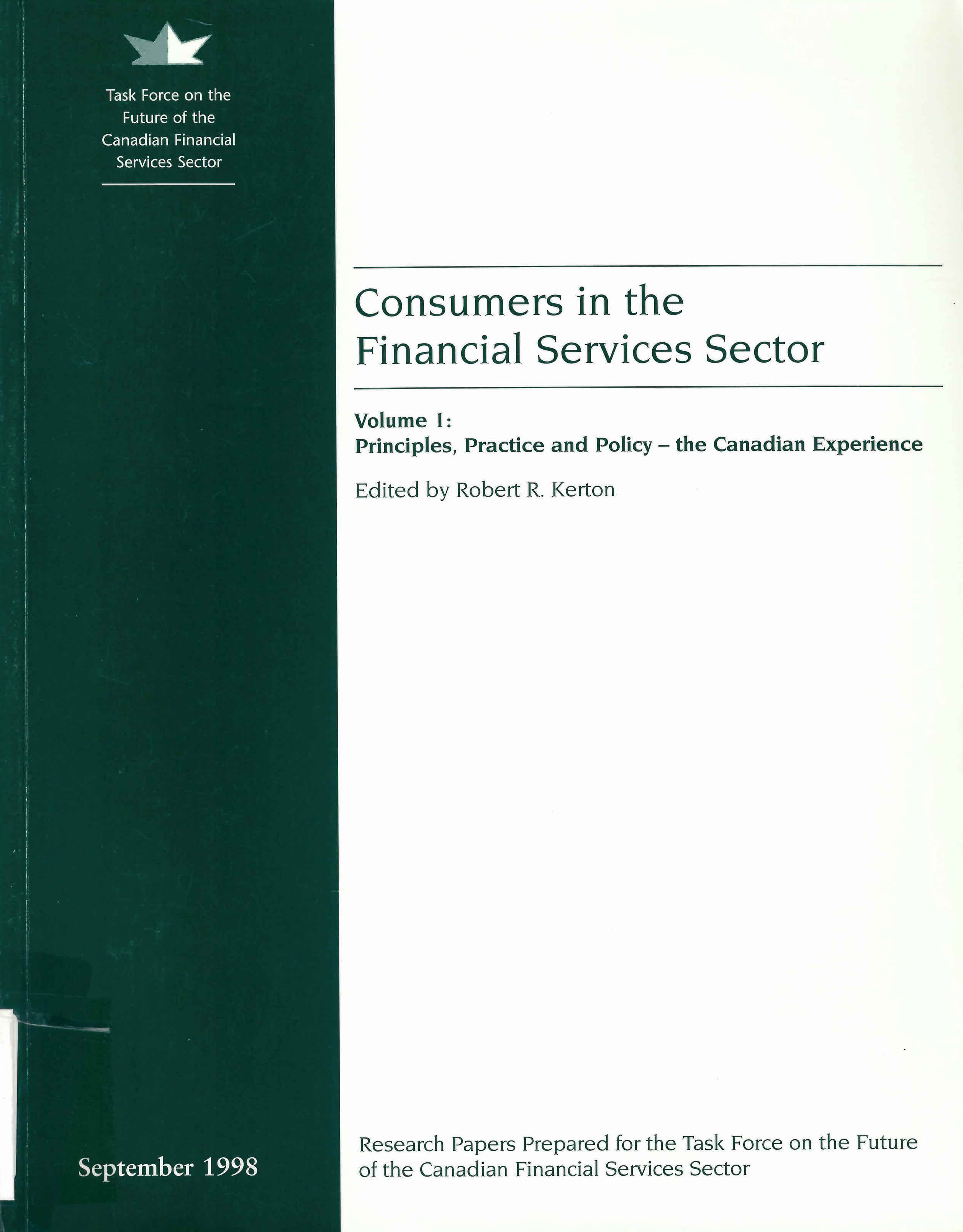 Consumers in the financial services sector