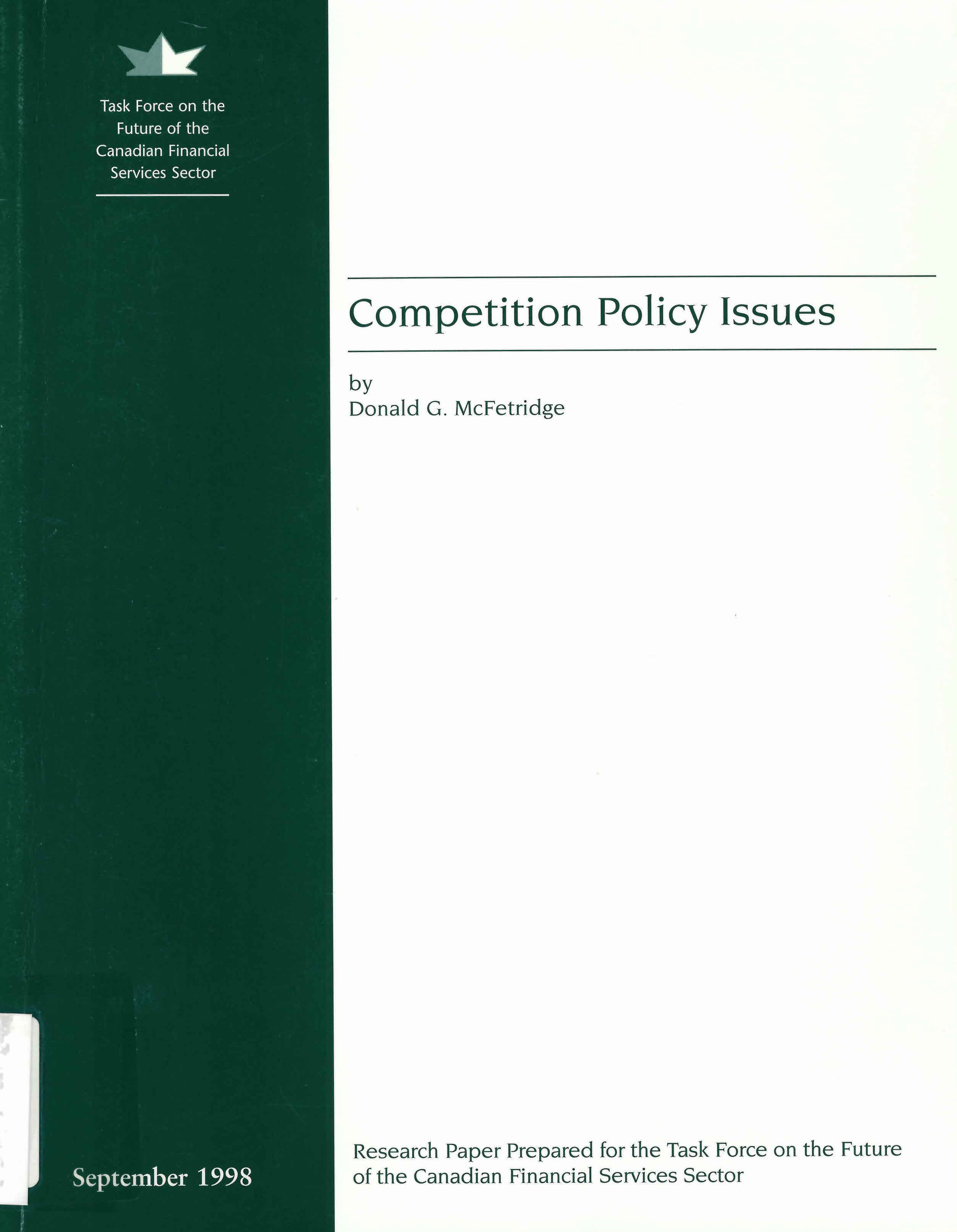 Competition policy issues