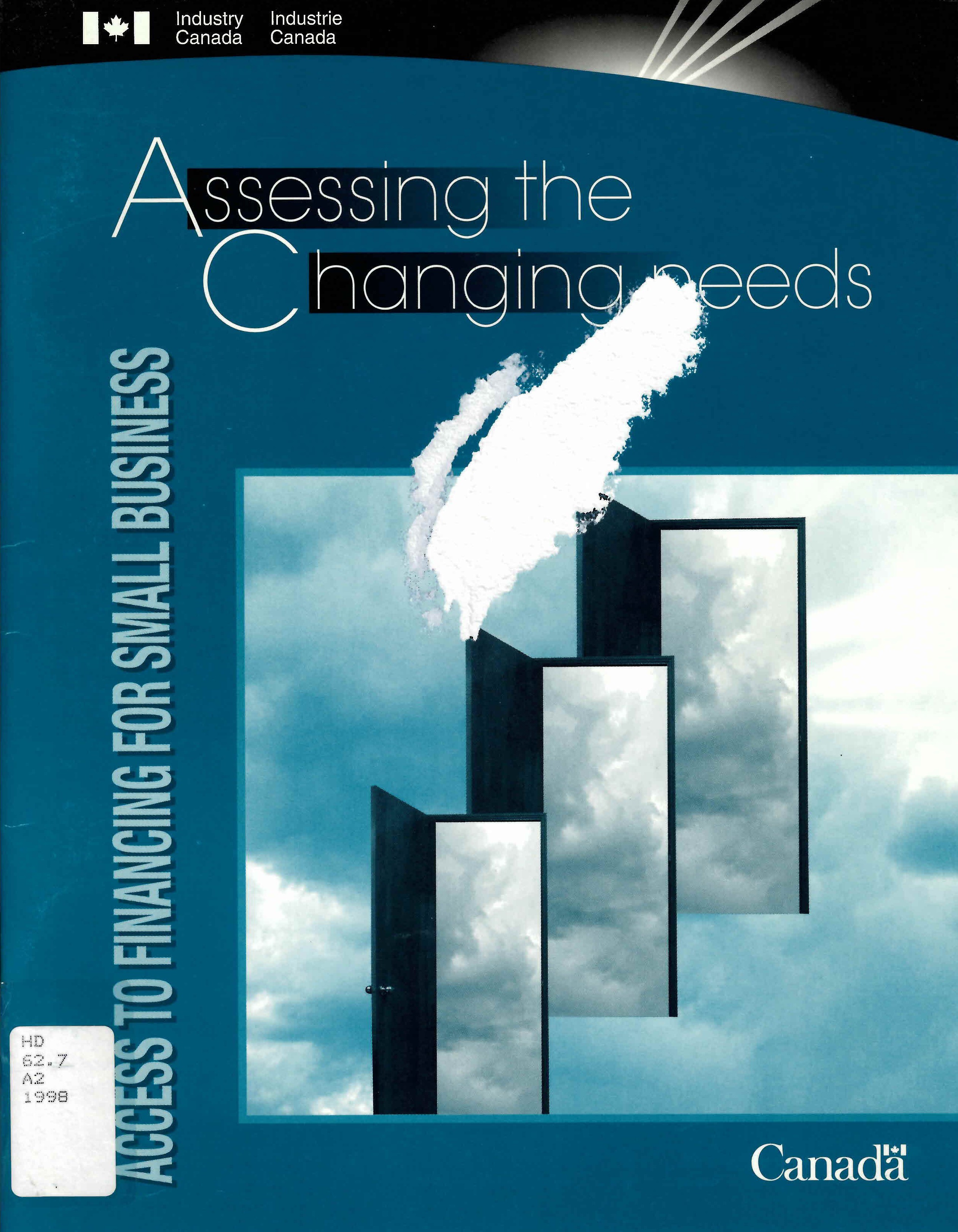 Access to financing for small business: : assessing the changing needs