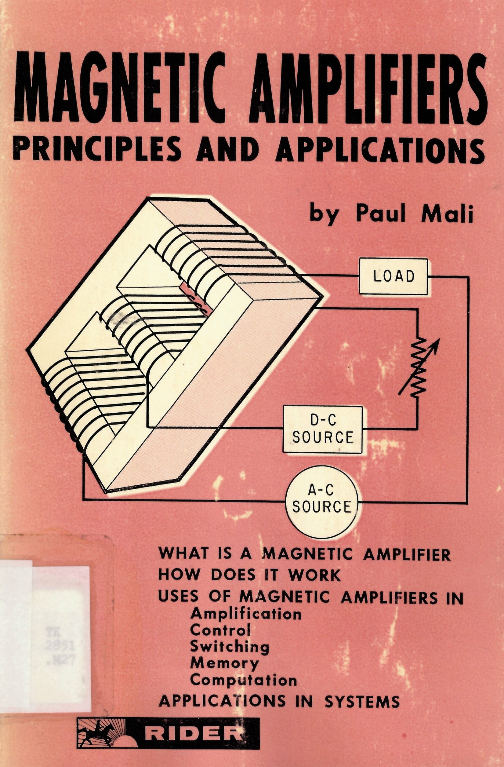 Magnetic amplifiers: : principles and applications /