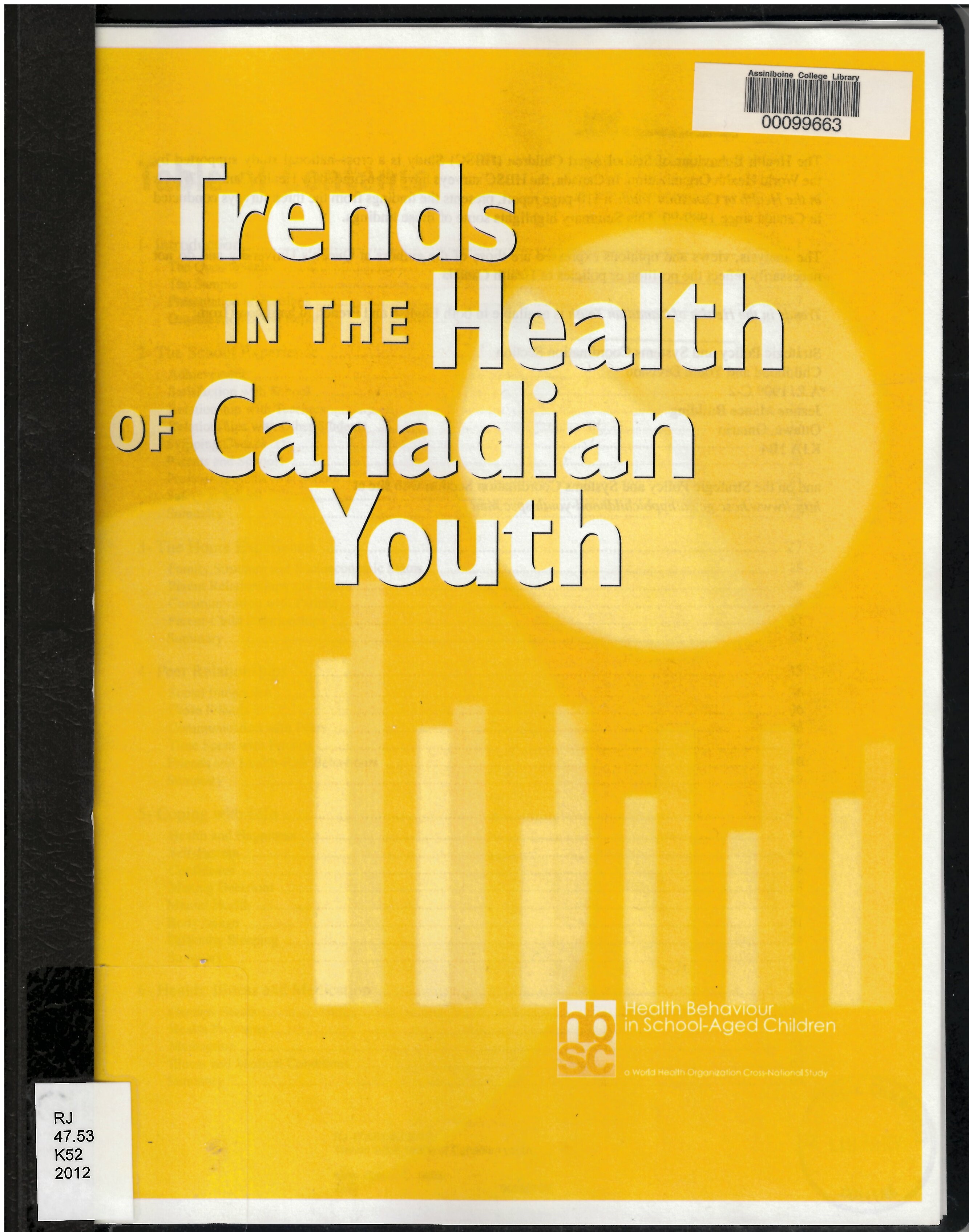 Trends in the health of Canadian youth