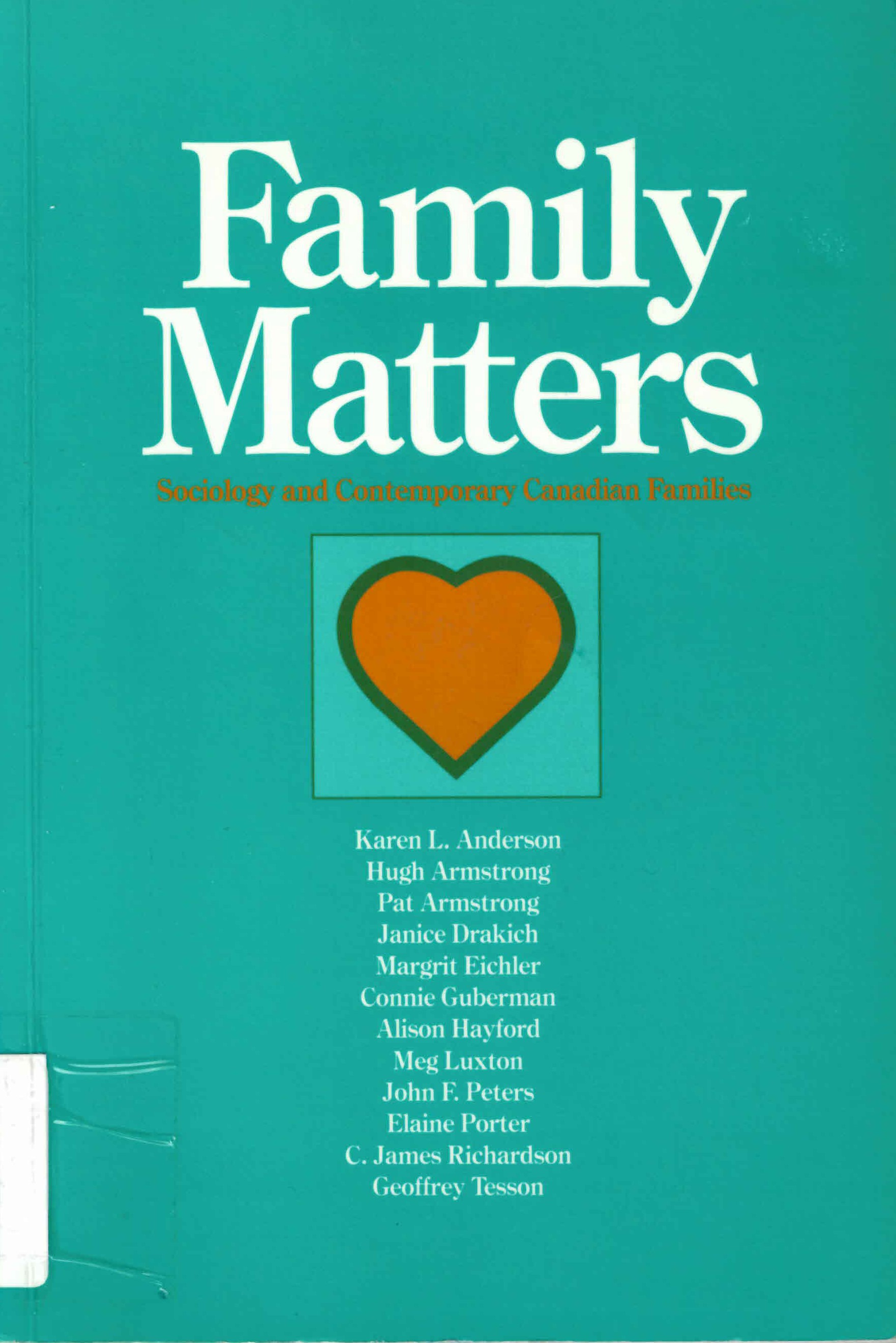 Family matters : sociology and contemporary Canadian families