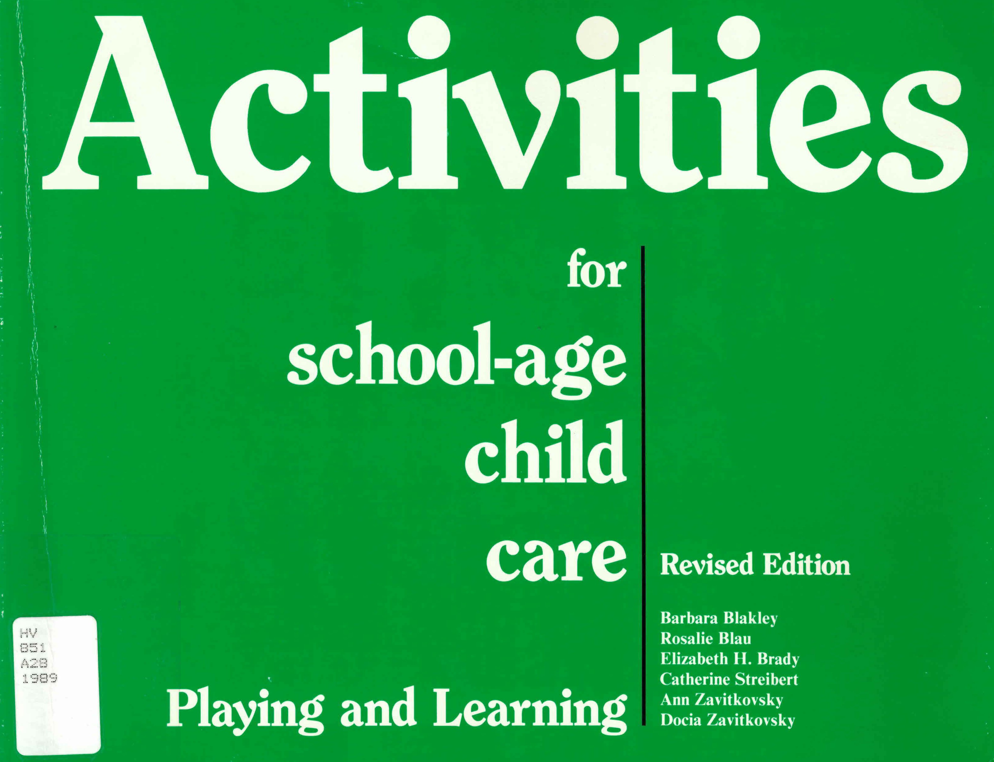 Activities for school-age child care : playing and learning
