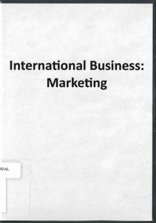 International business : marketing