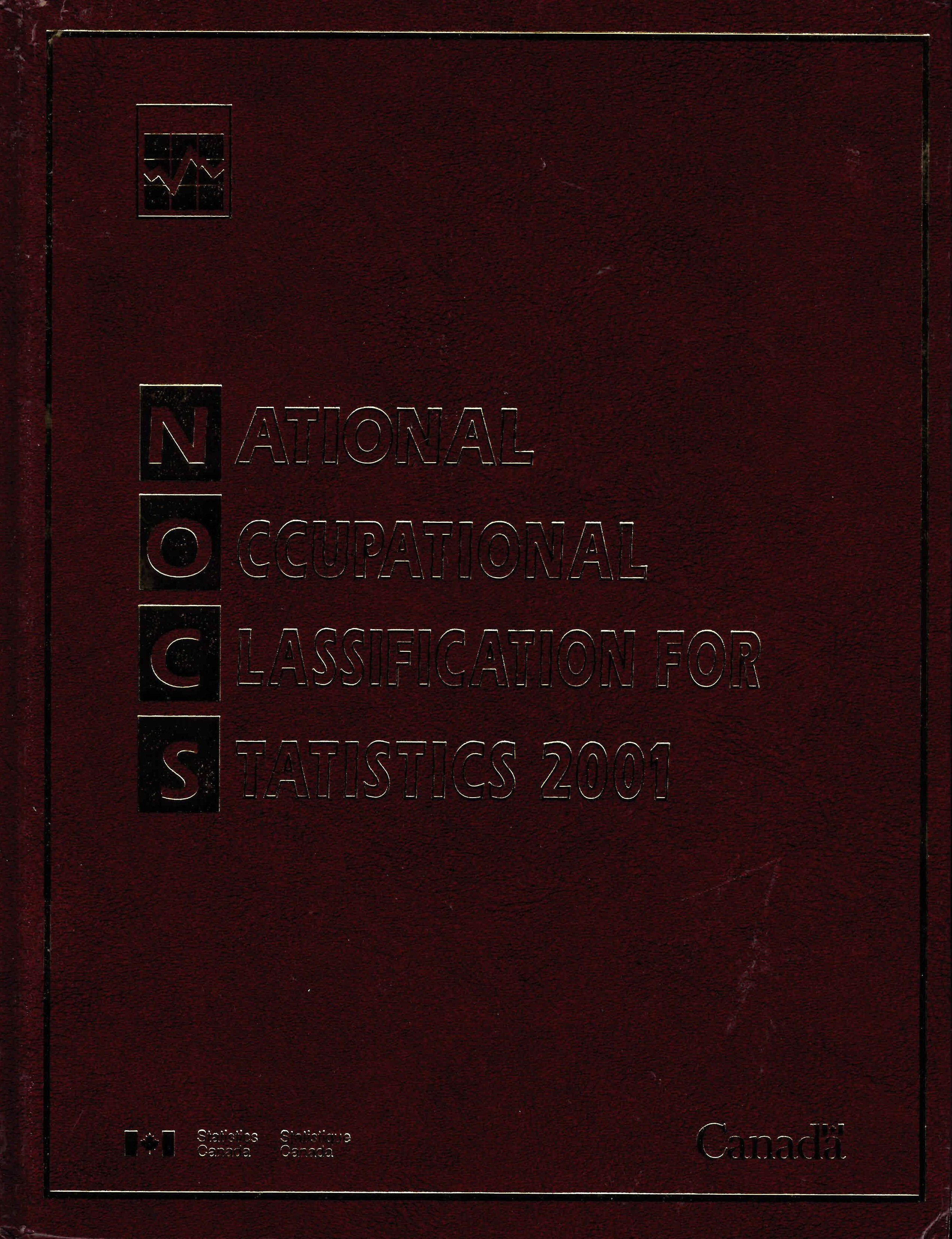 National occupational classification for statistics, 2001