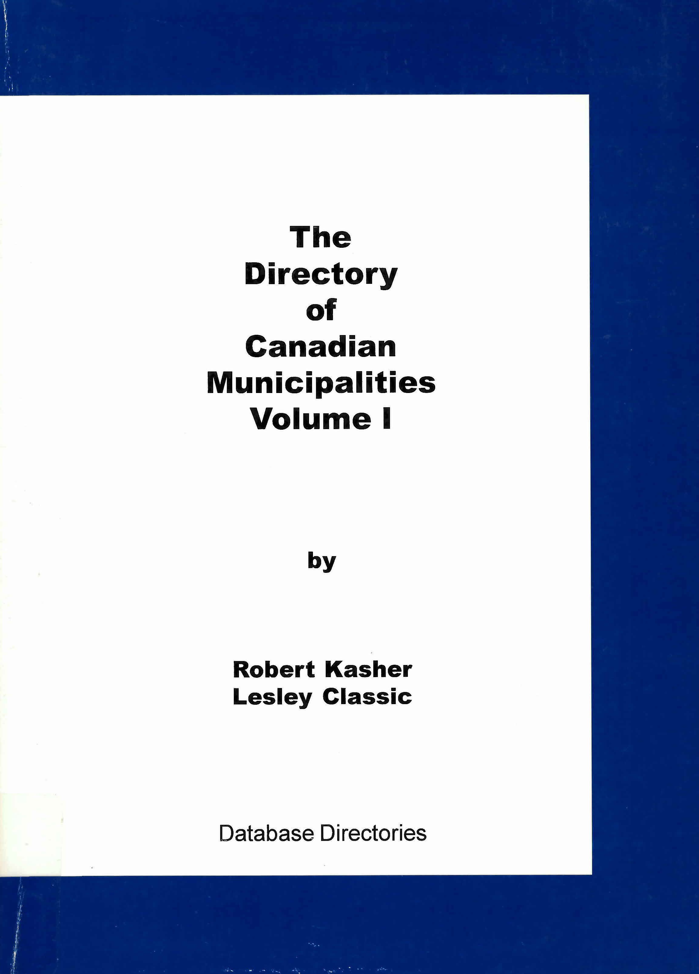 The Directory of Canadian Municipalities