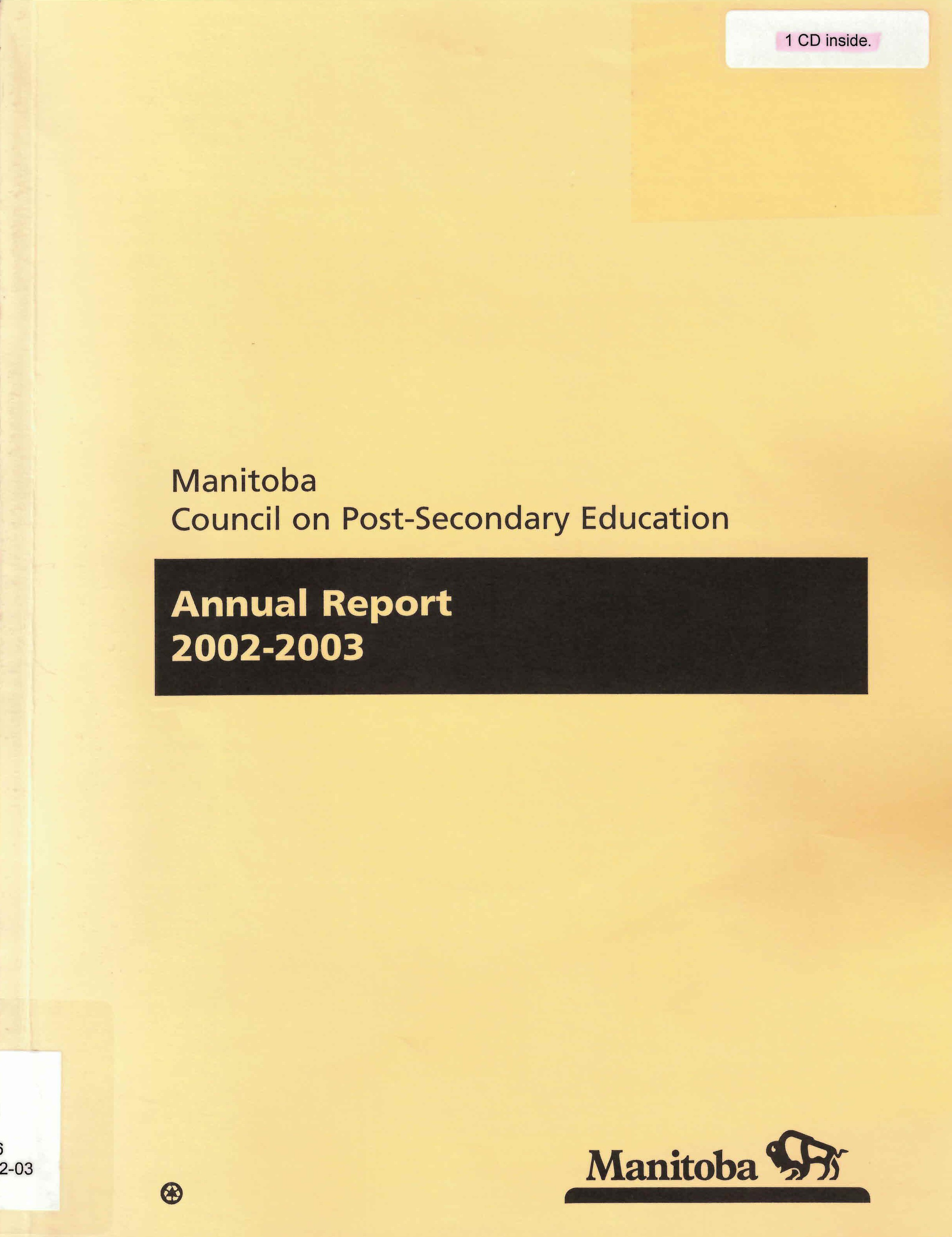 Council on Post-Secondary Education annual report