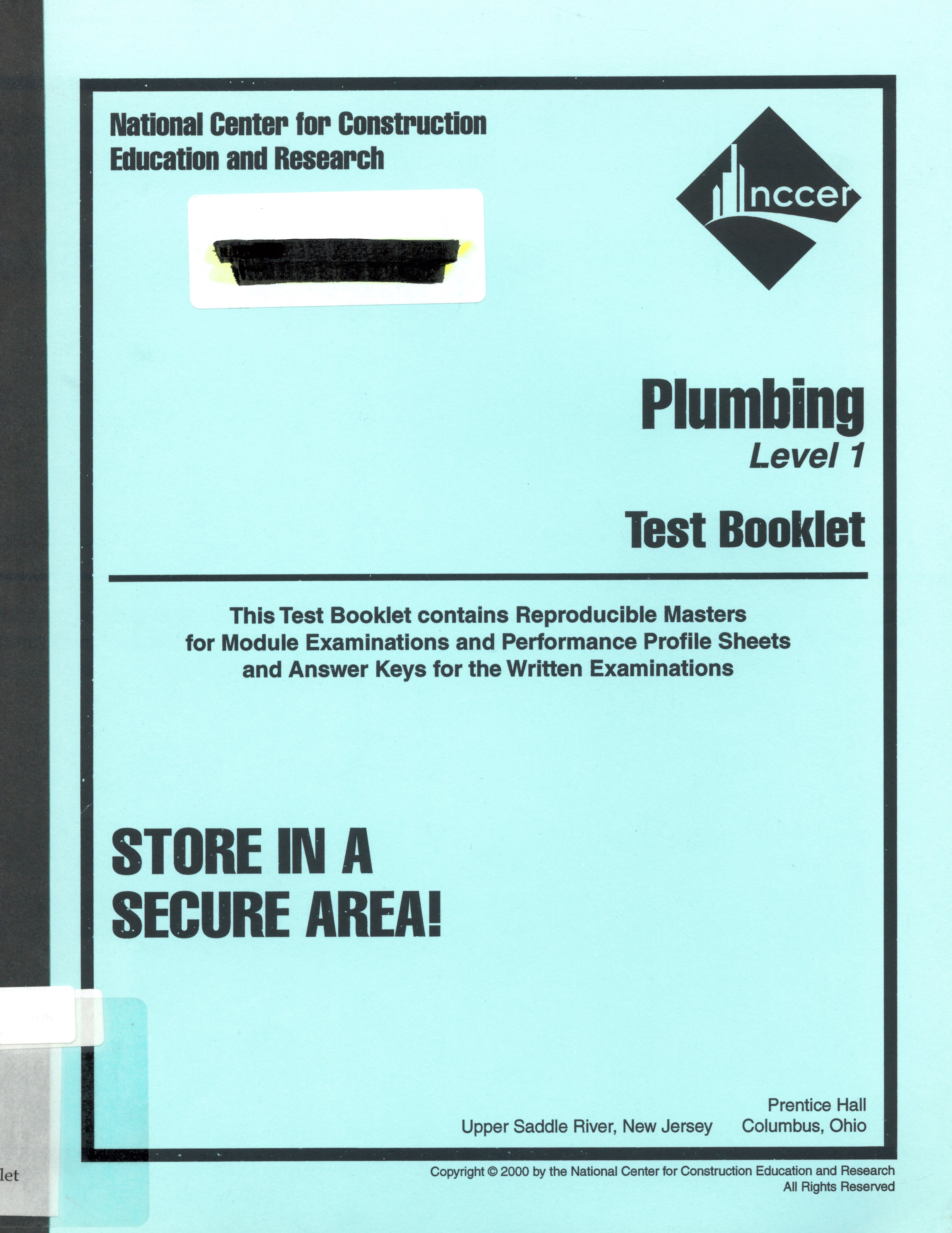 Plumbing, level one : test booklet