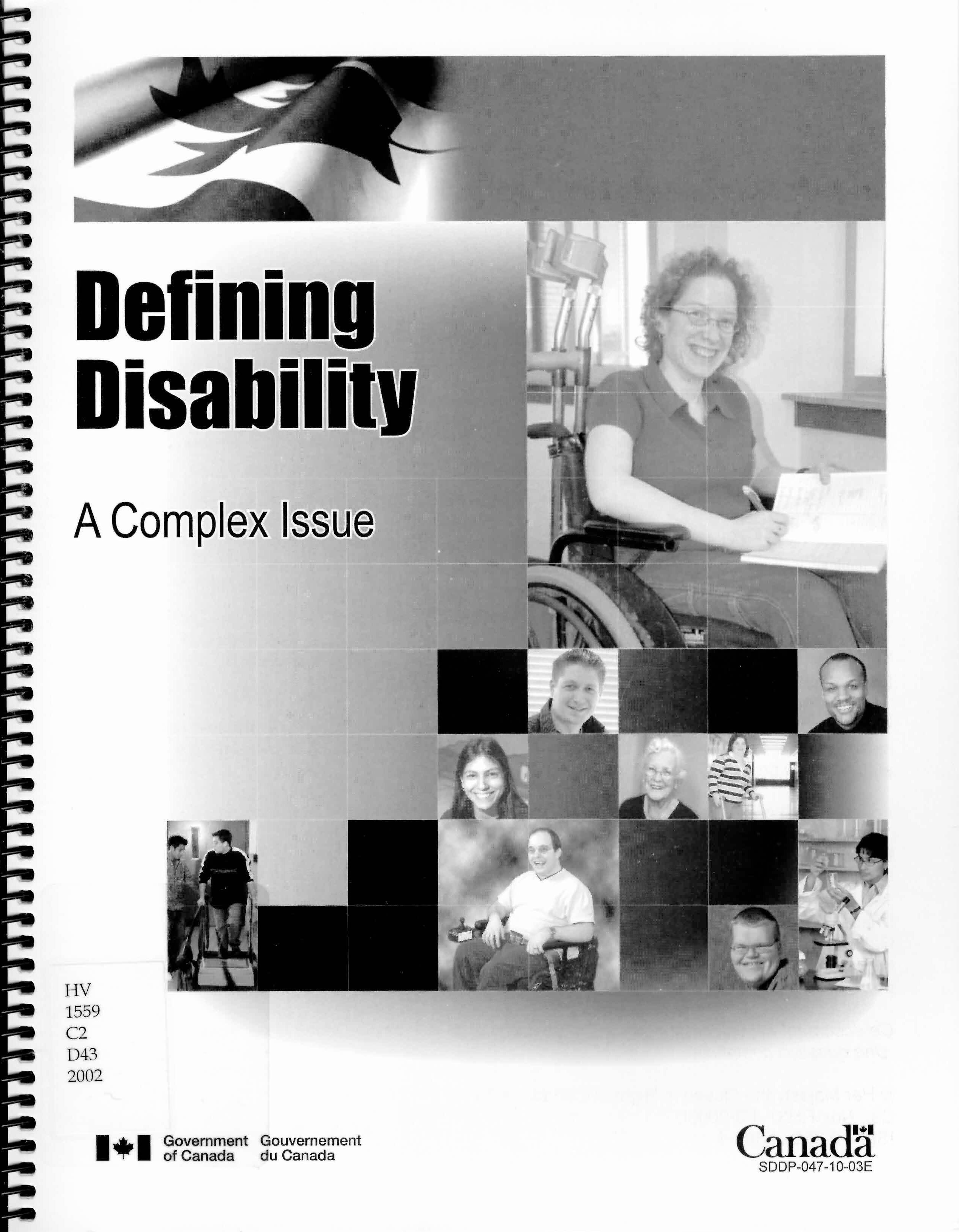 Defining disability : a complex issue