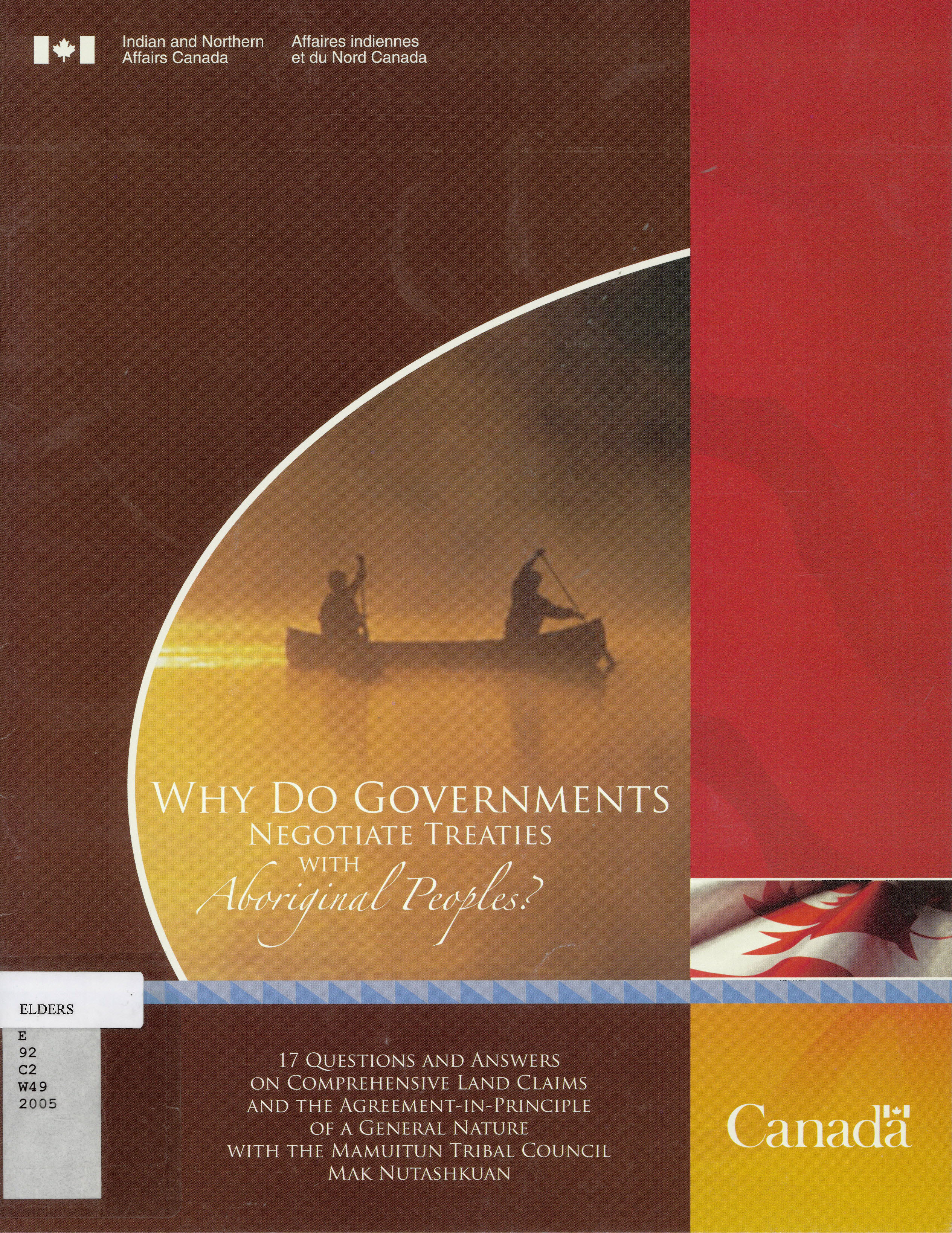 Why do governments negotiate treaties with aboriginal peoples?