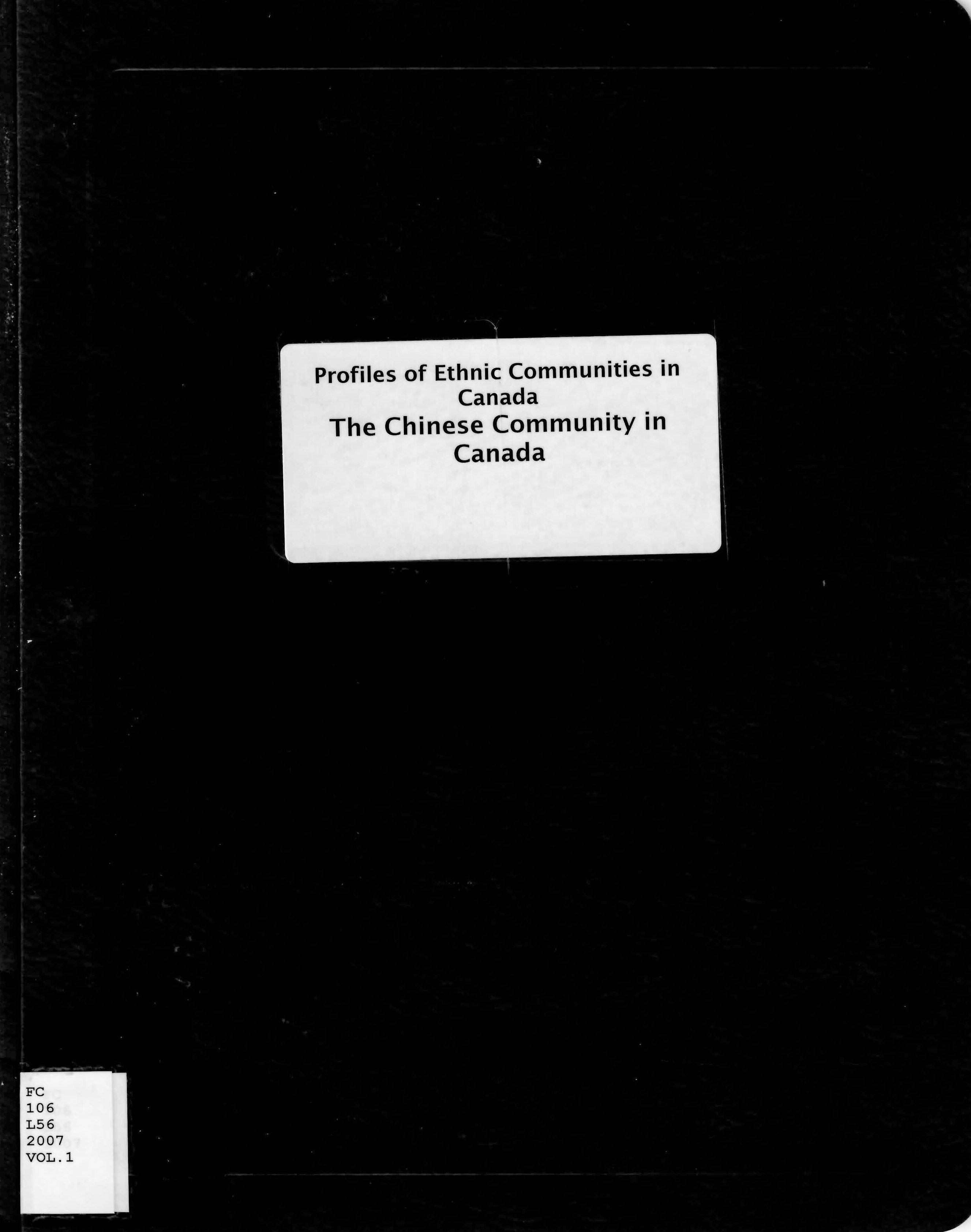 The Chinese community in Canada, 2001