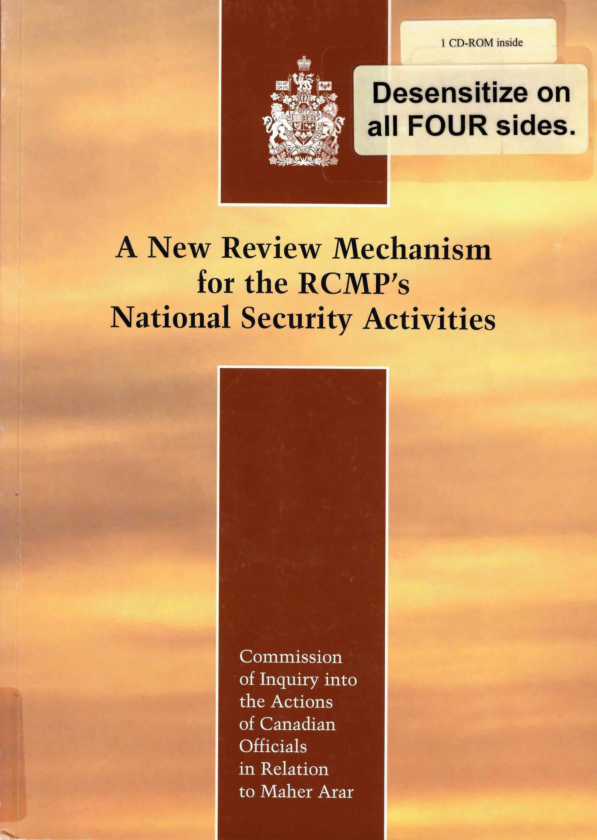 A new review mechanism for the RCMP's national security activities