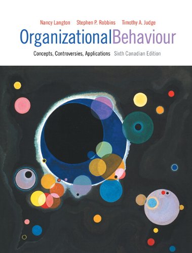 Organizational behaviour : concepts, controversies, applications