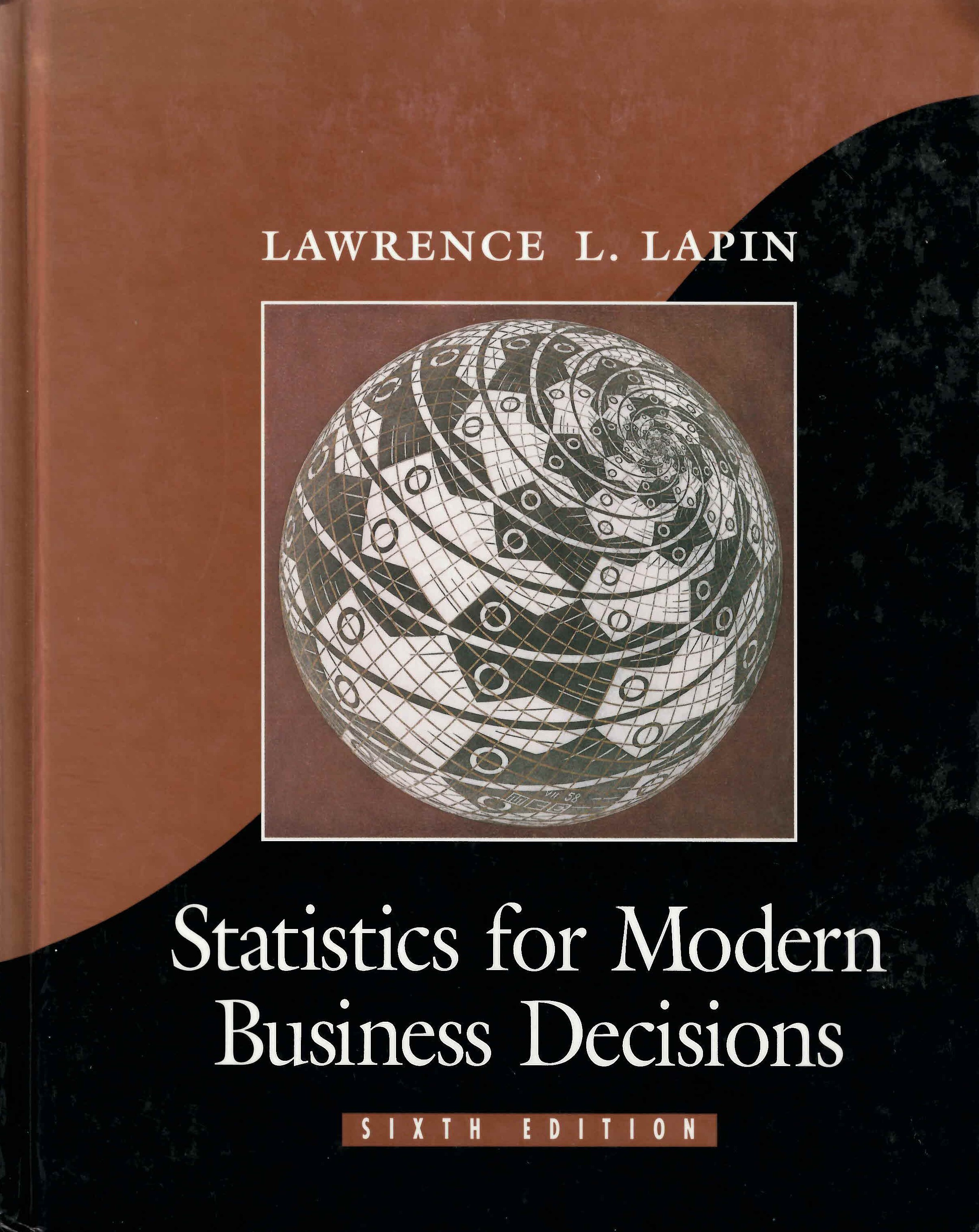 Statistics for modern business decisions