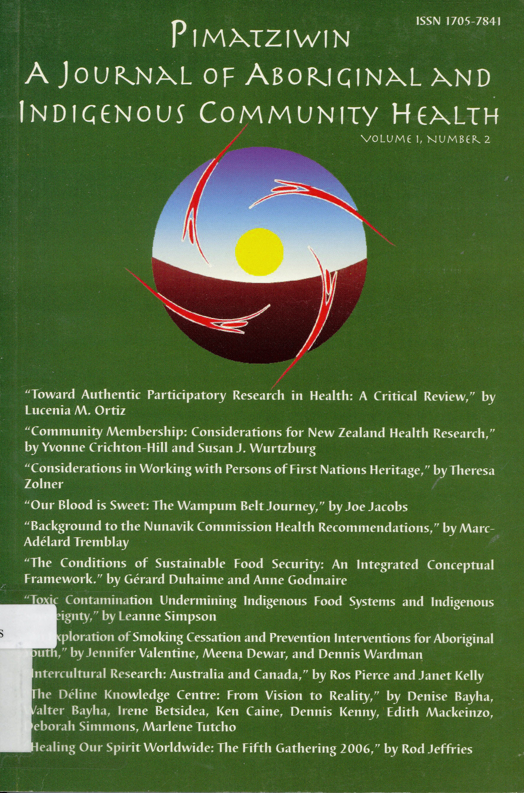Pimatisiwin : a journal of Aboriginal and Indigenous community health