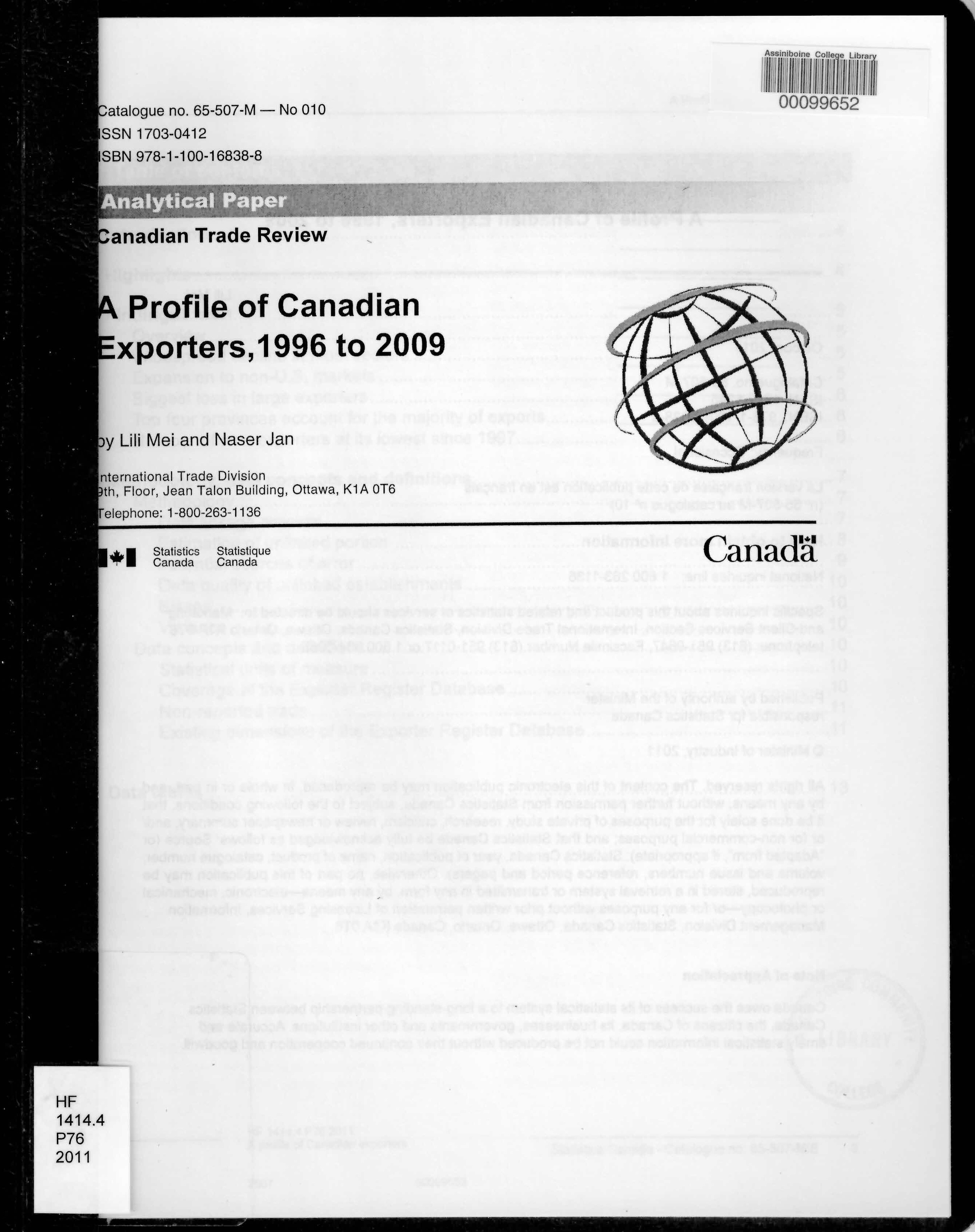A profile of Canadian exporters