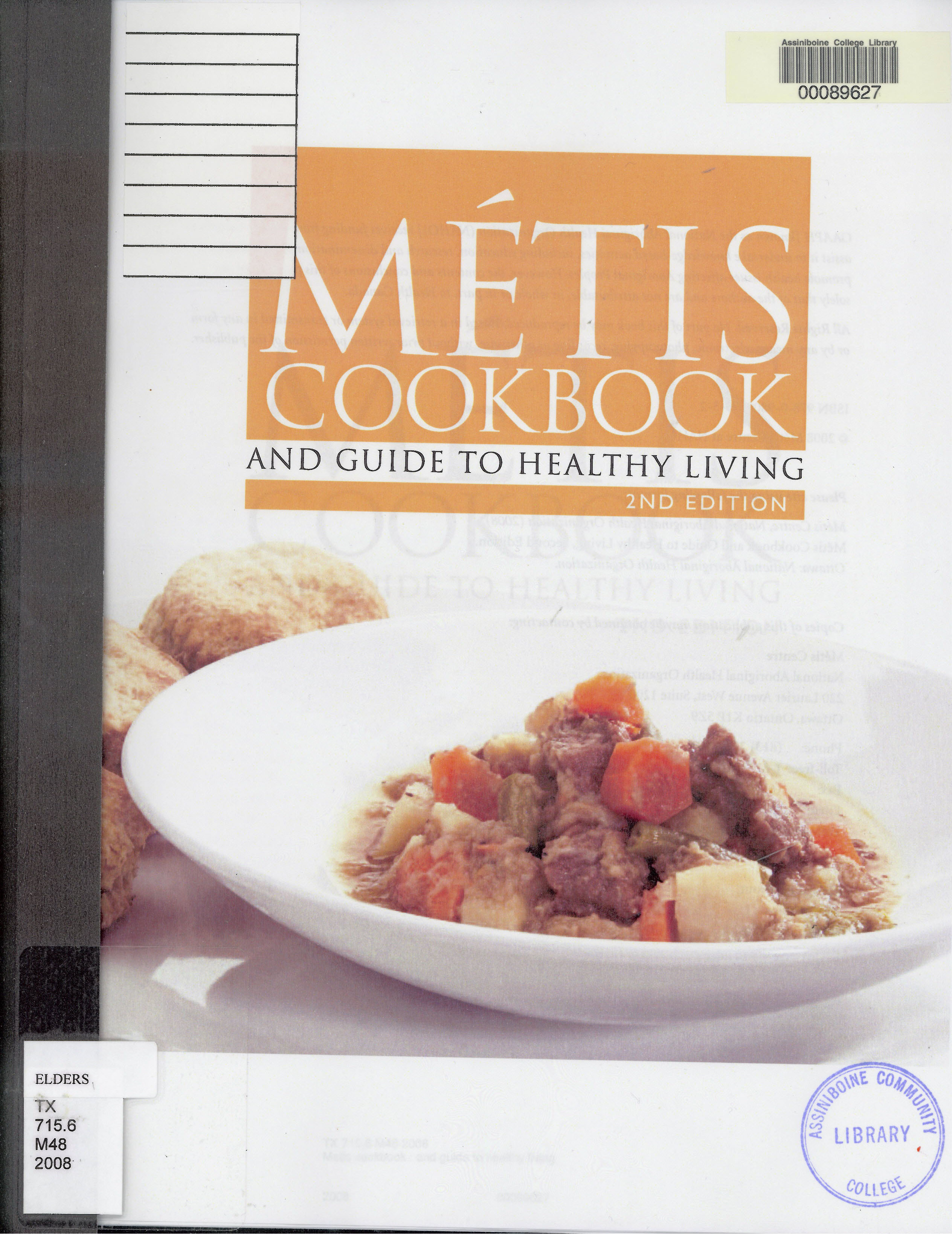 Metis cookbook : and guide to healthy living