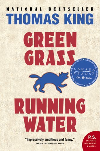 Green grass, running water