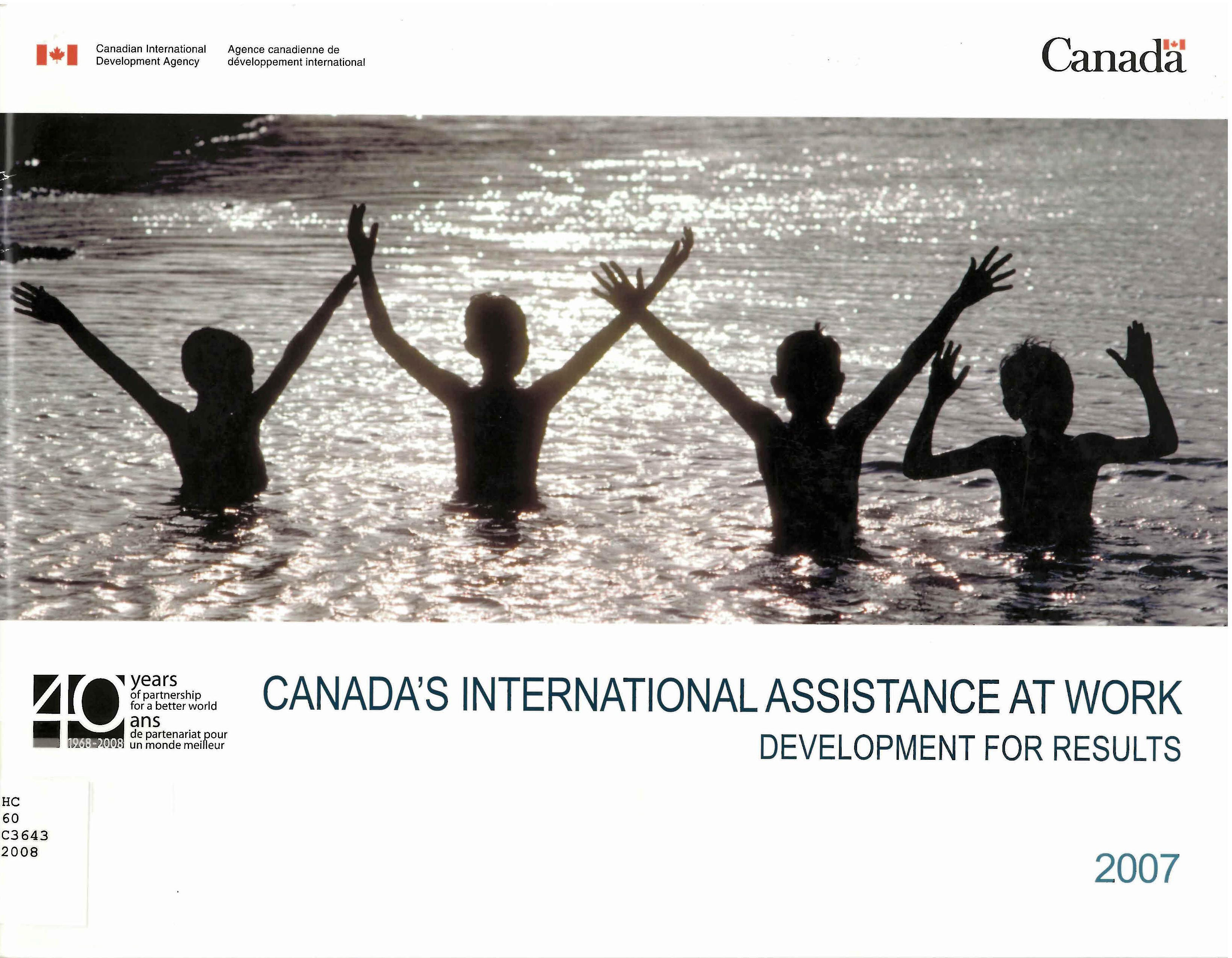 Canada's international assistance at work : development for results, 2007