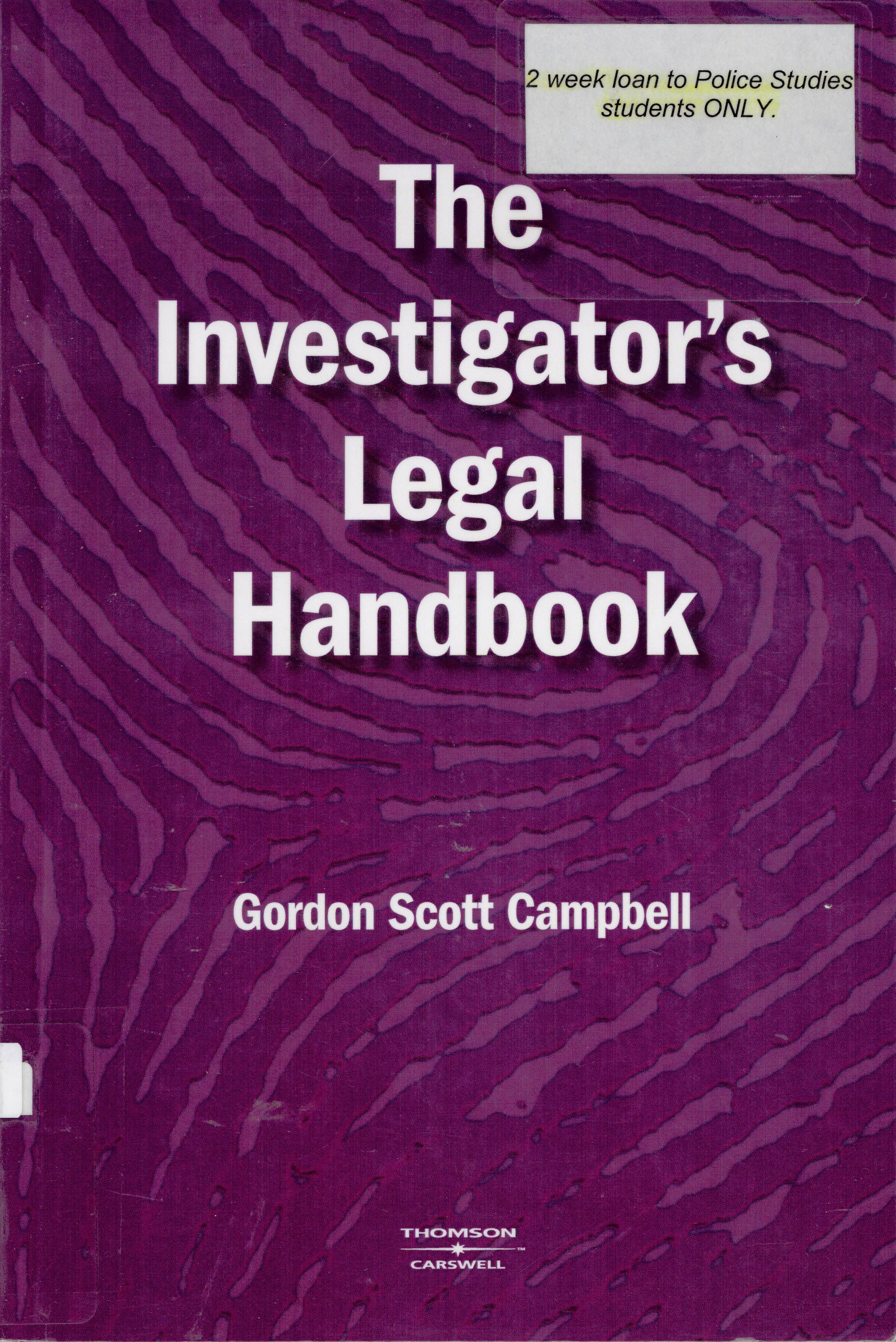 The investigator's legal handbook