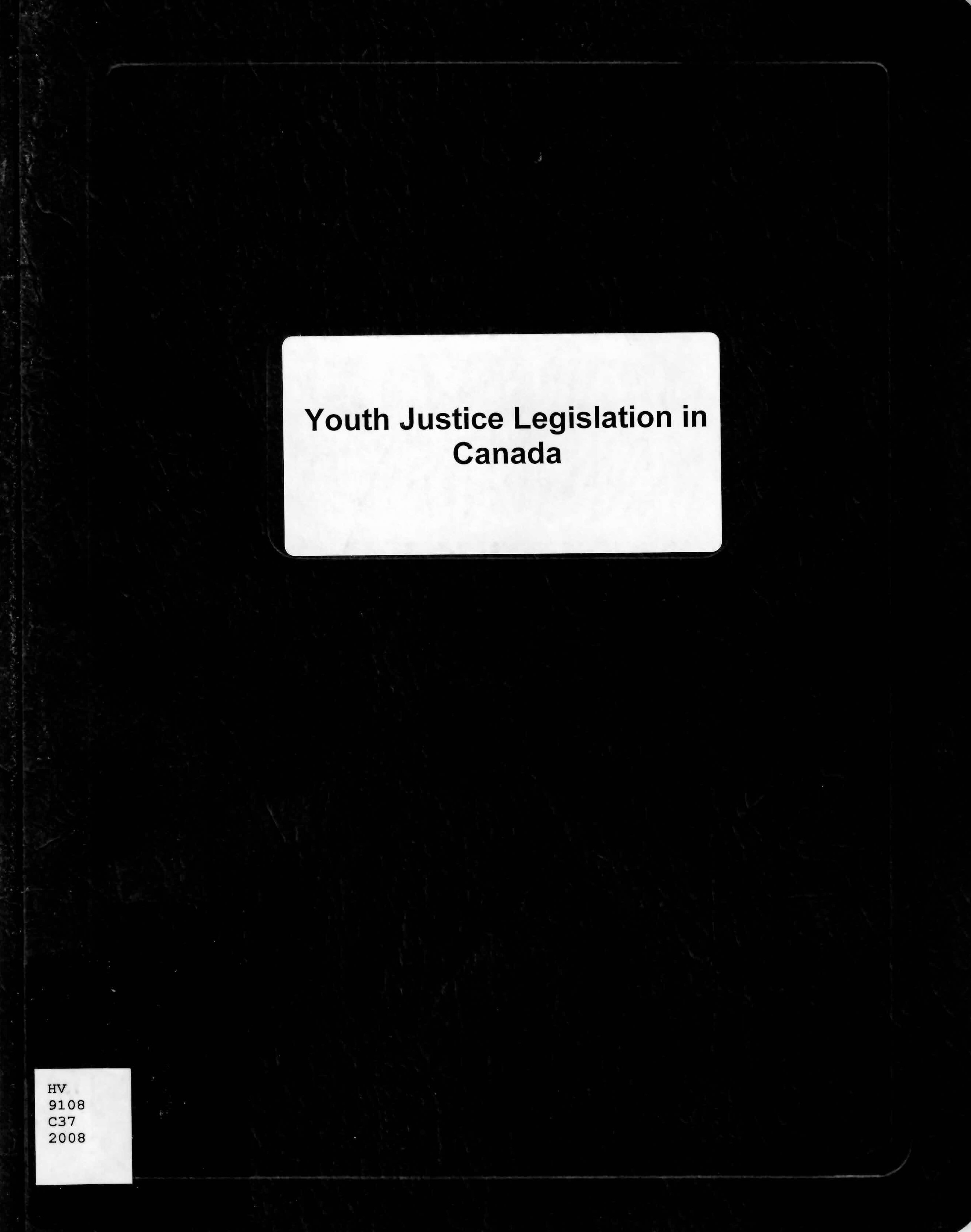Youth justice legislation in Canada
